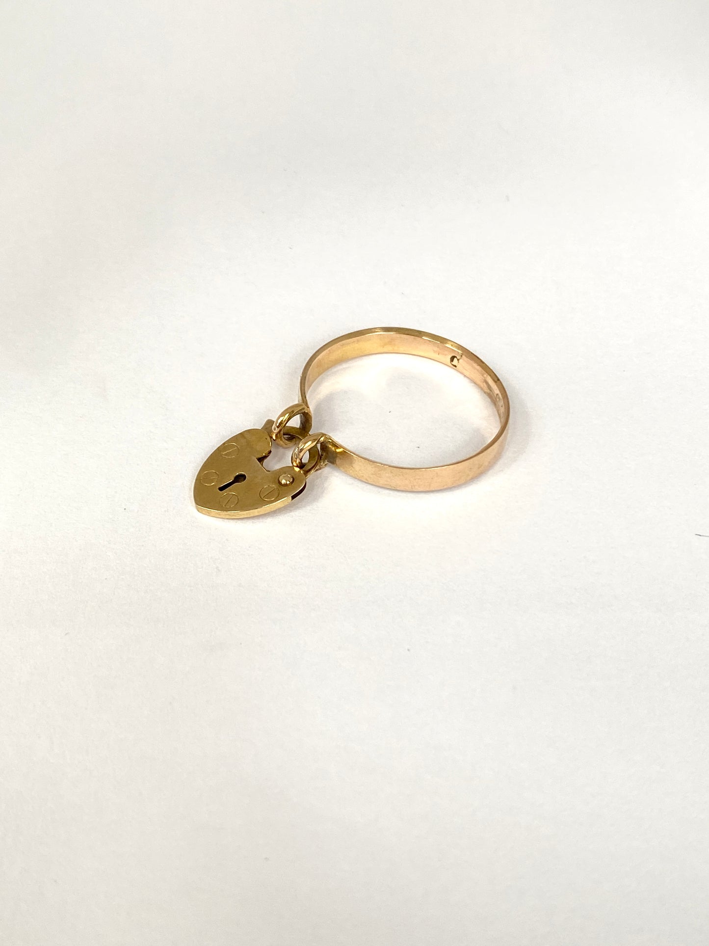 9ct Gold, Antique Padlock Ring, Hallmarked Birmingham, 1910