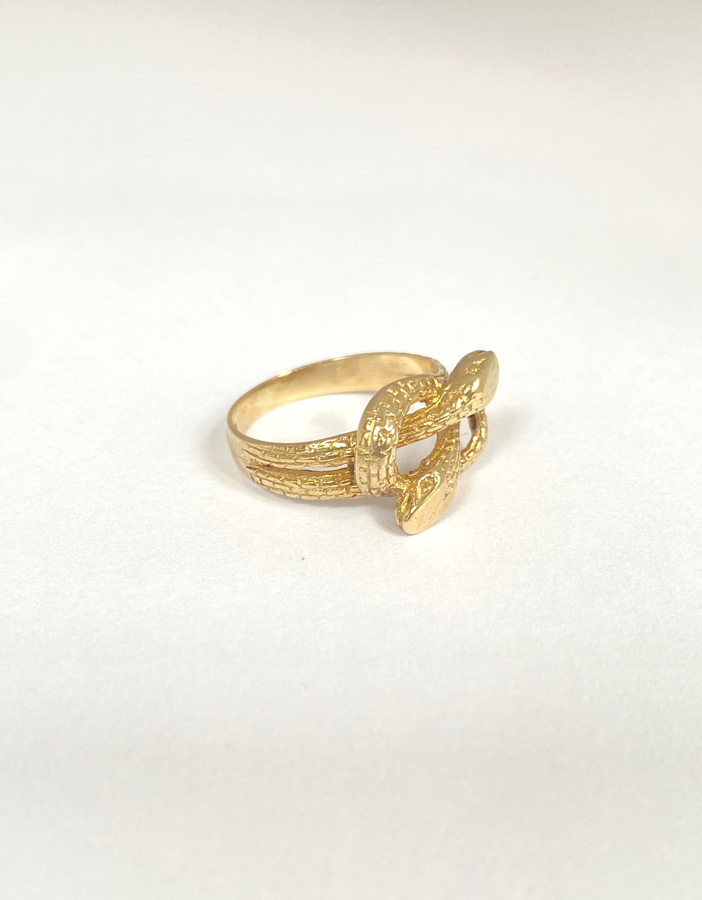 9ct Gold Vintage Double Snake Ring, Hallmarked 9ct Gold, and 2001