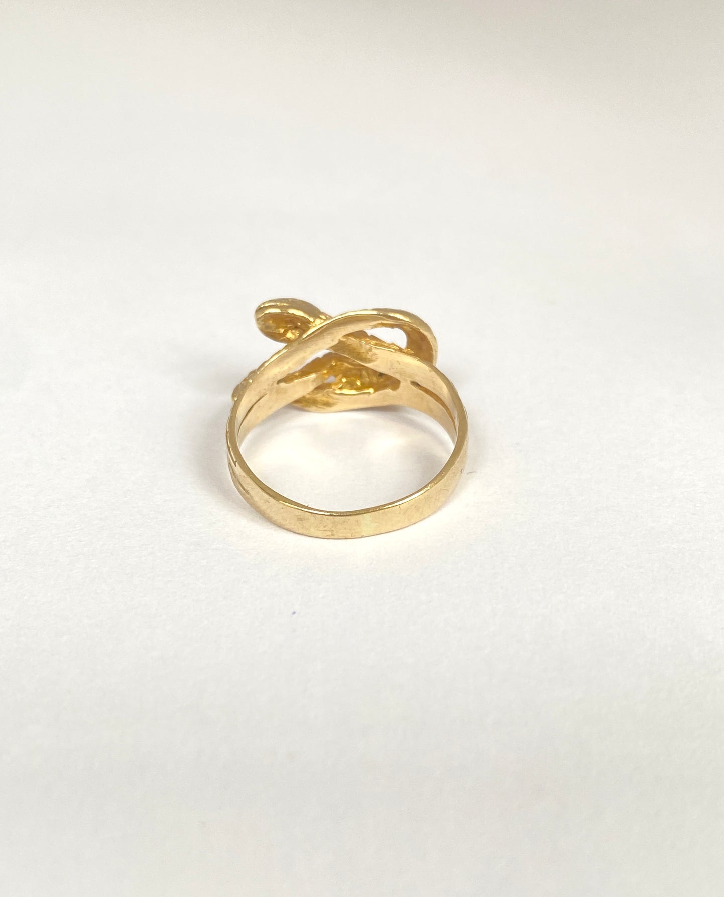 9ct Gold Vintage Double Snake Ring, Hallmarked 9ct Gold, and 2001