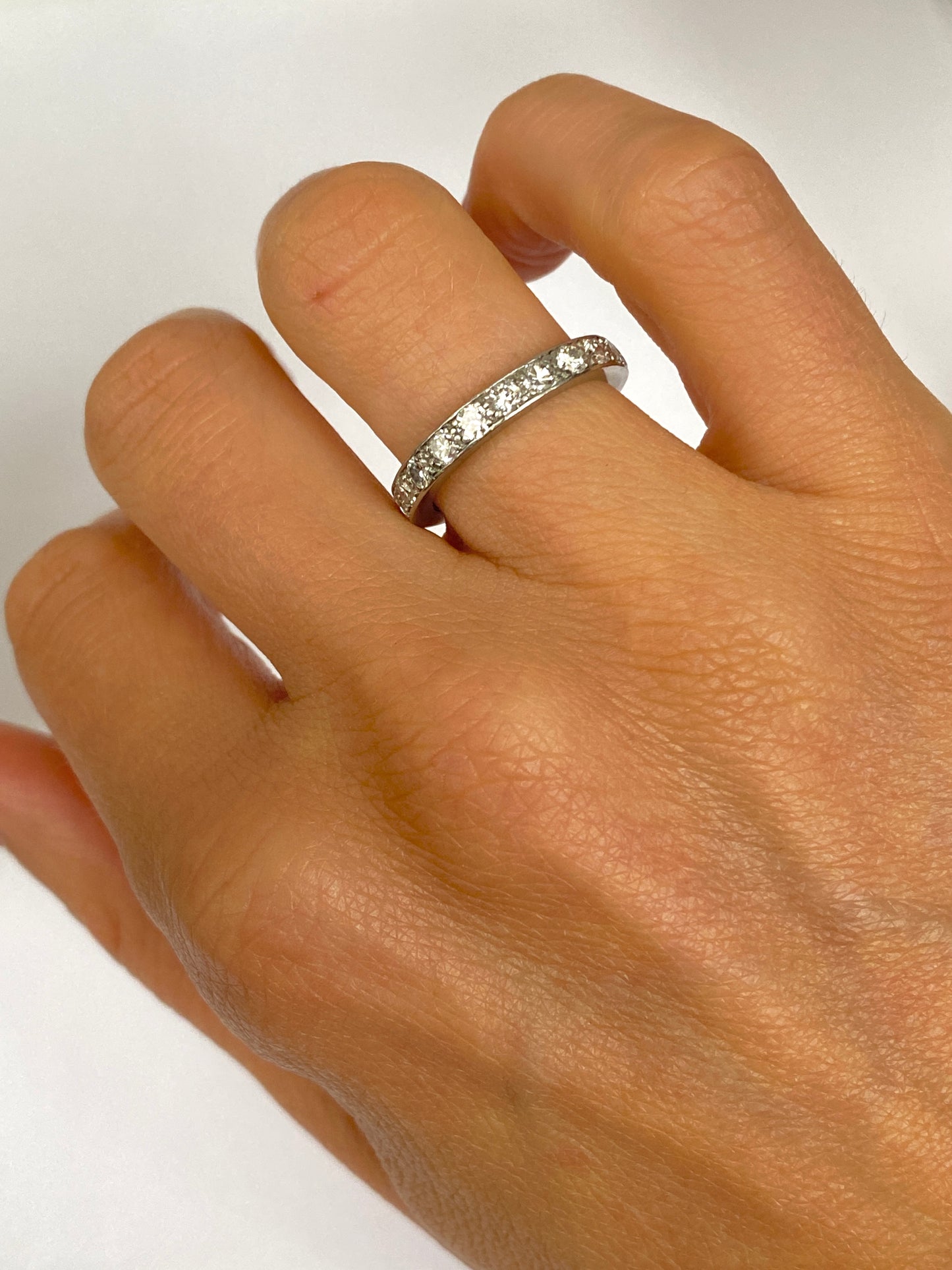 Vintage, Art Deco, Platinum Diamond Eternity Ring