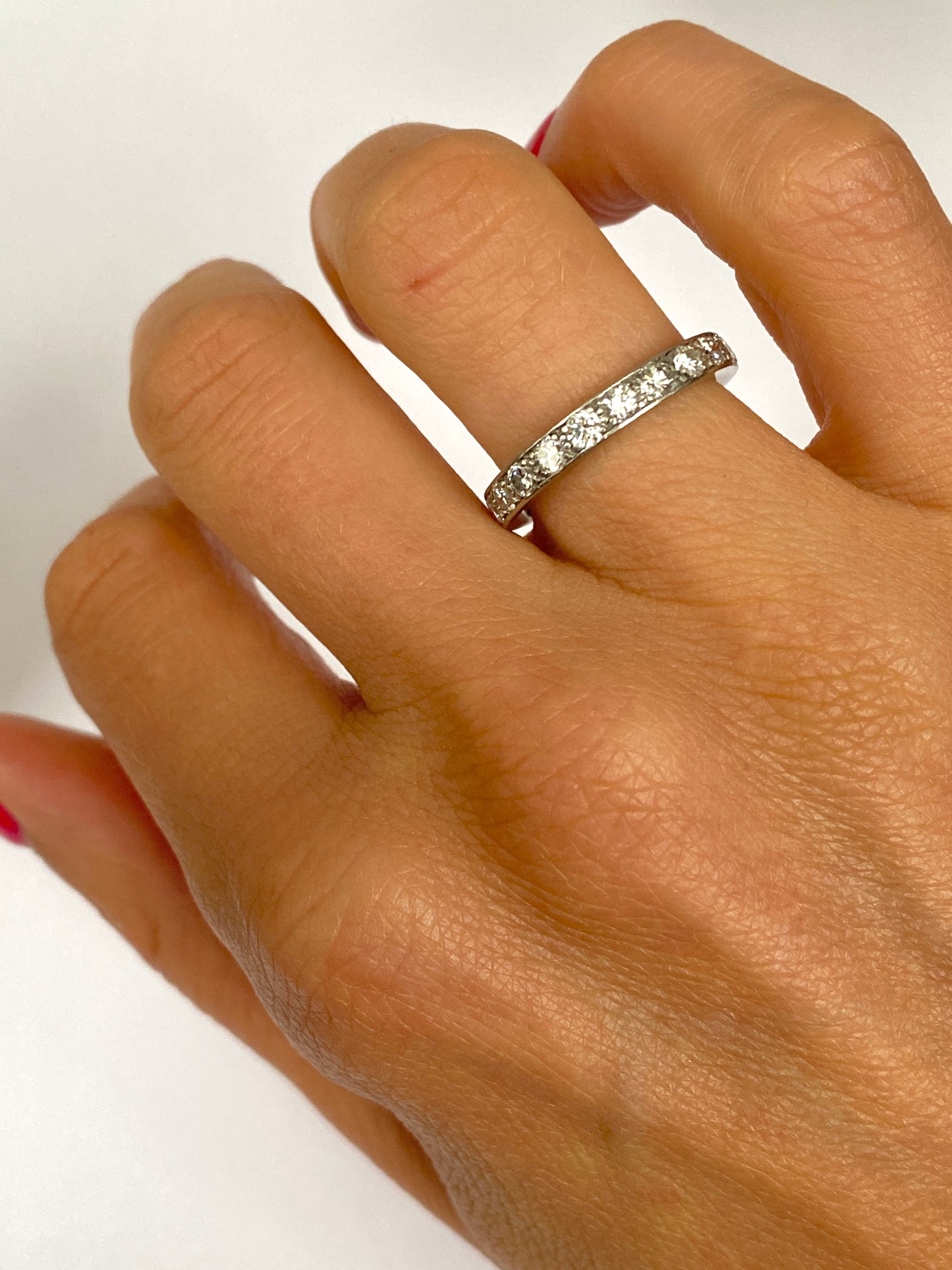 Vintage, Art Deco, Platinum Diamond Eternity Ring