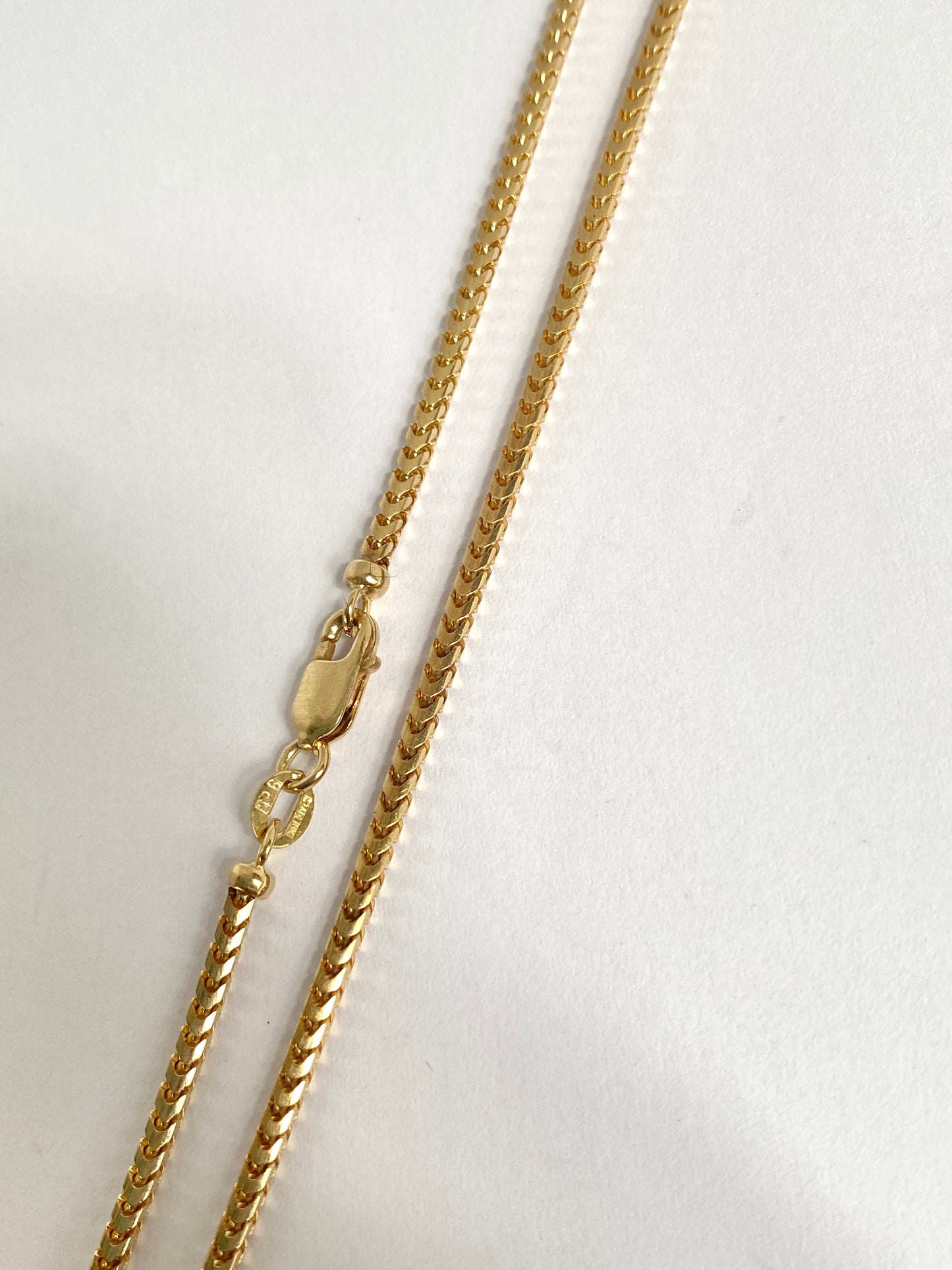 18 inch 9ct Gold Vintage Cuban Snake link Chain  (9.84g)