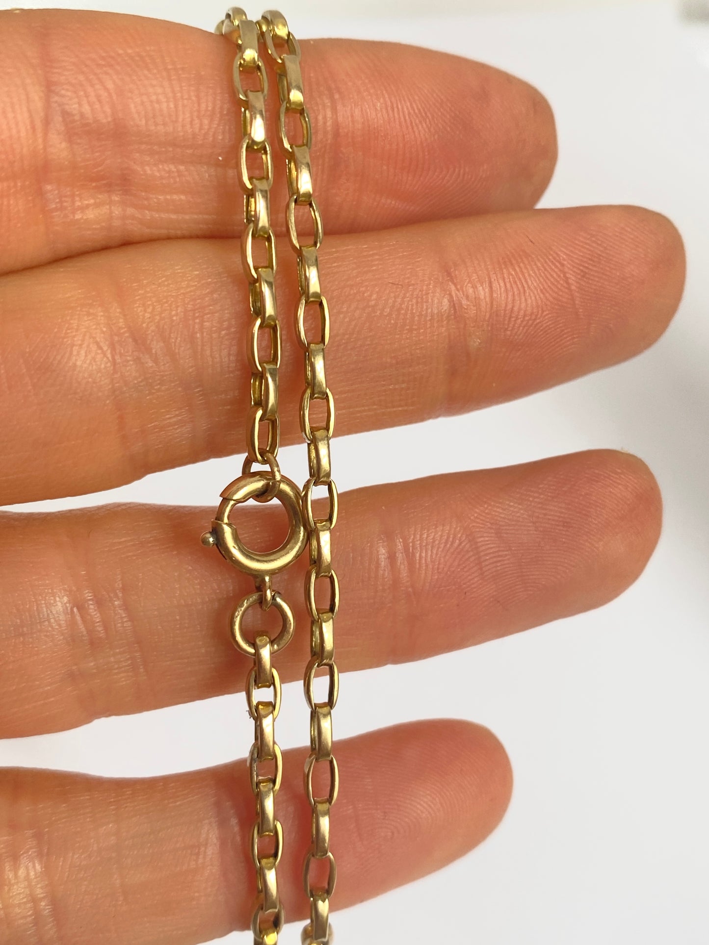 24 inch 9ct gold, Vintage Paperclip Chain (9.42g)