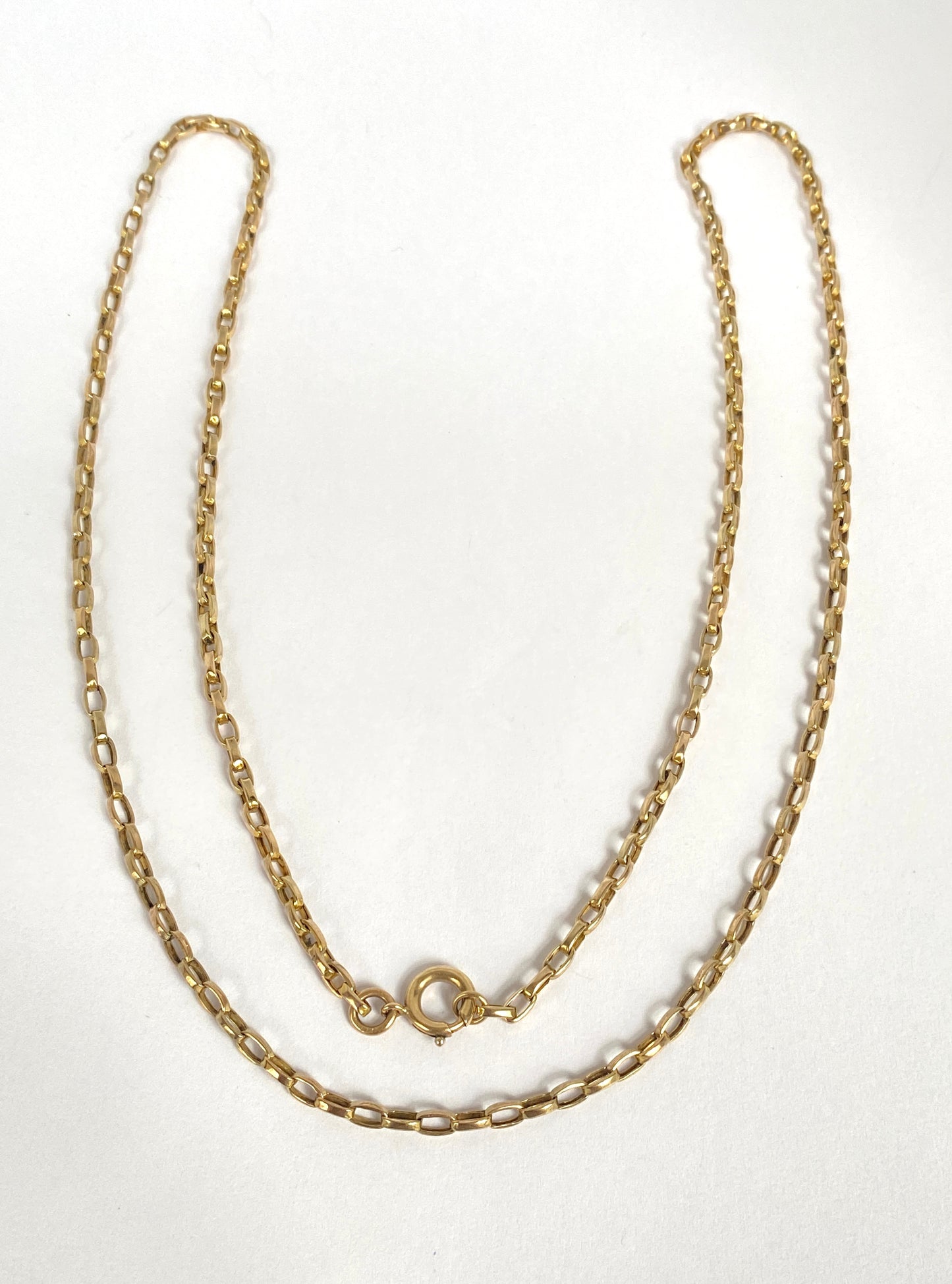 24 inch 9ct gold, Vintage Paperclip Chain (9.42g)