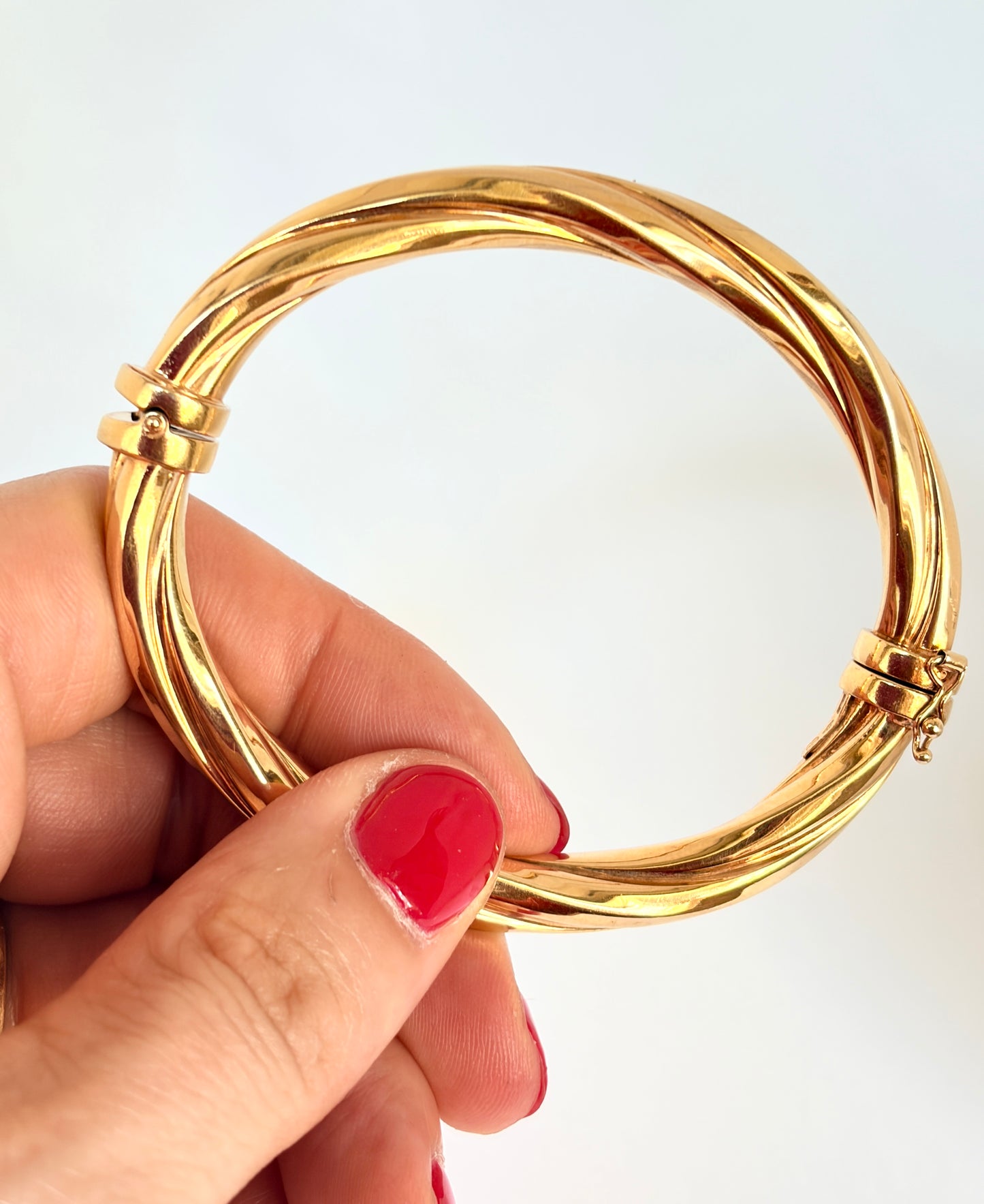 Fabulous, Vintage, 9ct Gold Twisty Bangle (19.92g) Hallmarked, 9ct Gold