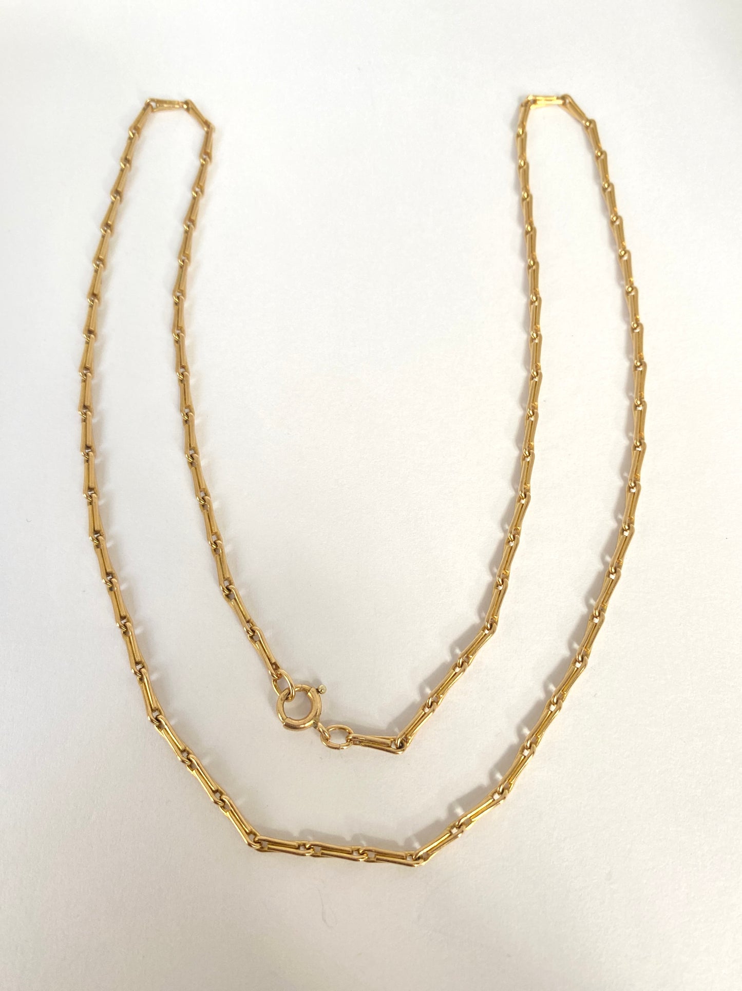 Vintage 9ct Gold Fancy Link Hayseed Chain, 19.5 inches with spring ring (7.72g)