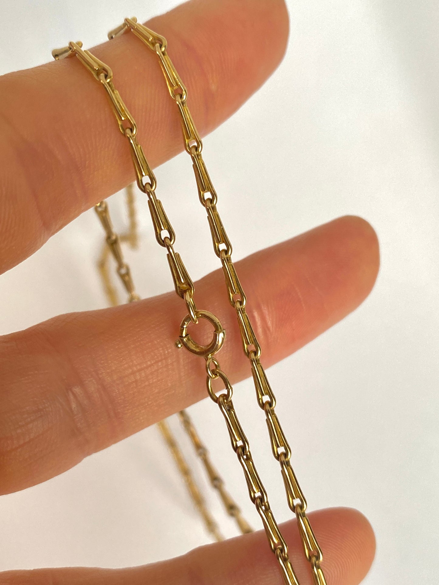 Vintage 9ct Gold Fancy Link Hayseed Chain, 19.5 inches with spring ring (7.72g)