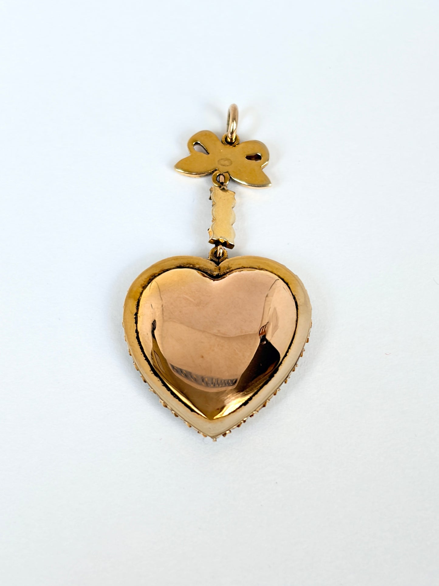 Beautiful, Victorian 15ct Gold, Turquoise, Pearl Heart Locket/Pendant