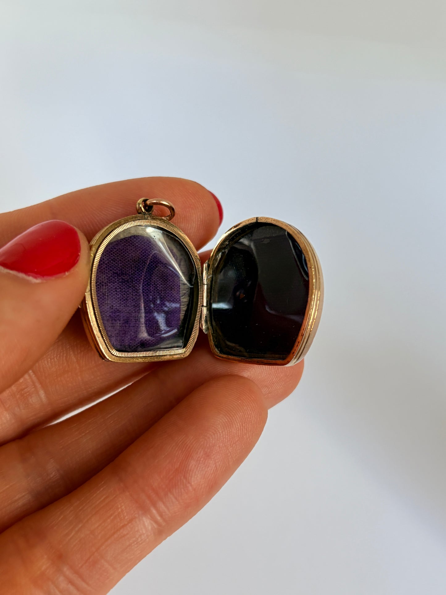 Lucky, Victorian 9ct Gold Horse Hoof Locket / Pendant with Blue Enamel