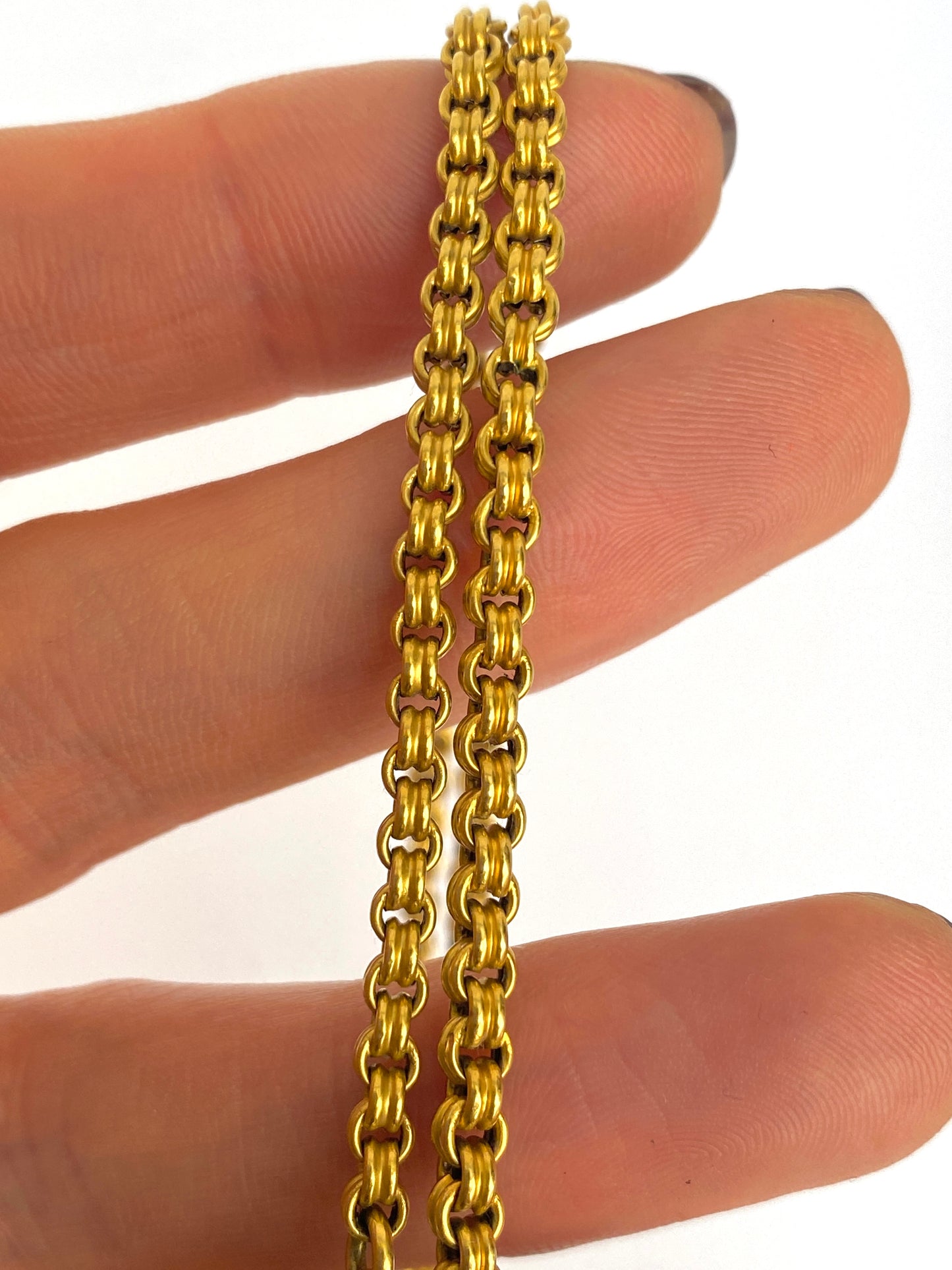 Antique, 17.5 inch, 9ct Gold Rolo Chain, 8.64g