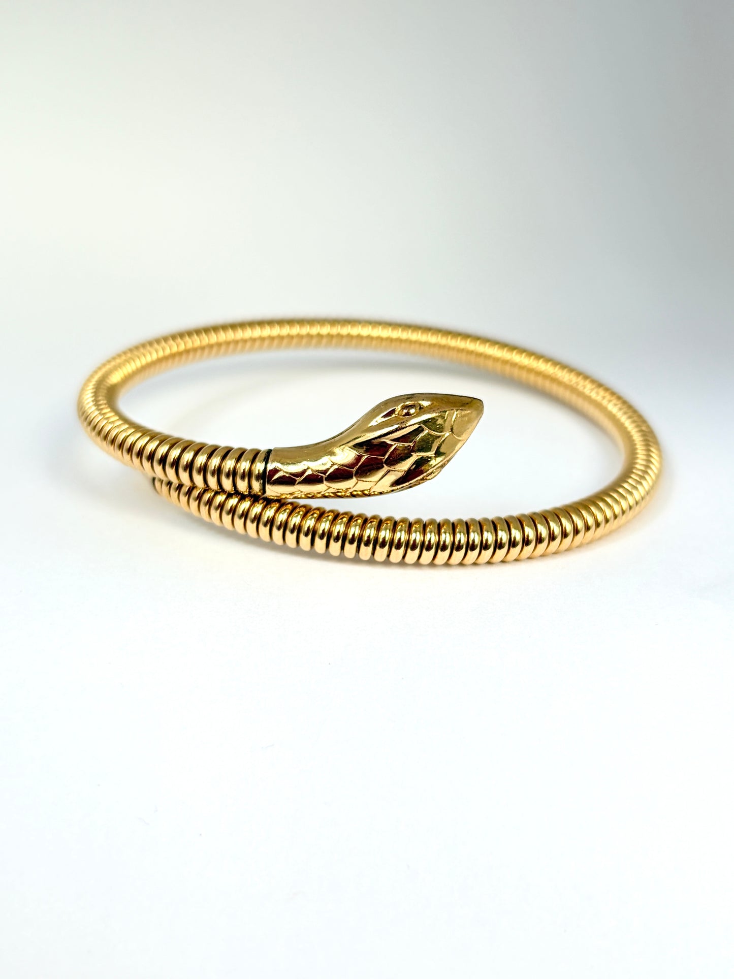 Incredible Art Deco, Extendable Snake Bangle, Hallmarked for Rolled Gold, 21.57g