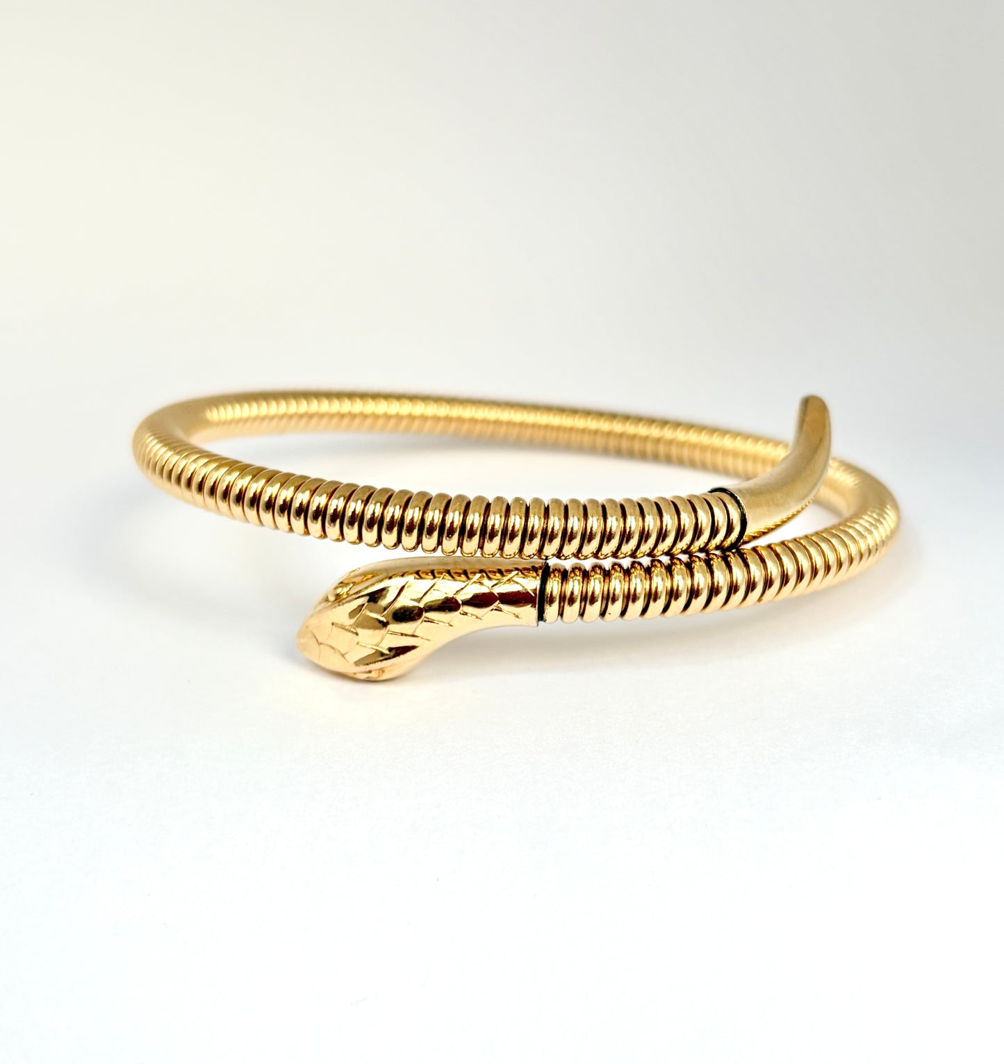 Incredible Art Deco, Extendable Snake Bangle, Hallmarked for Rolled Gold, 21.57g