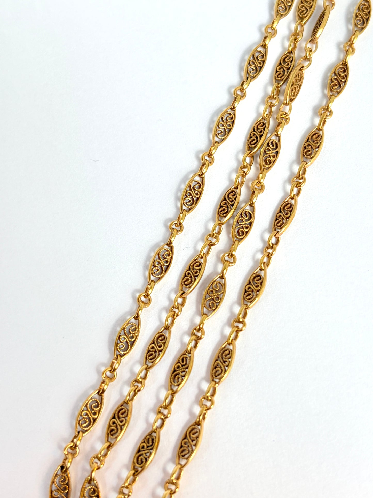 Stuning, Antique 18ct Gold, 26 inch Fancy Link Chain, 11.63g