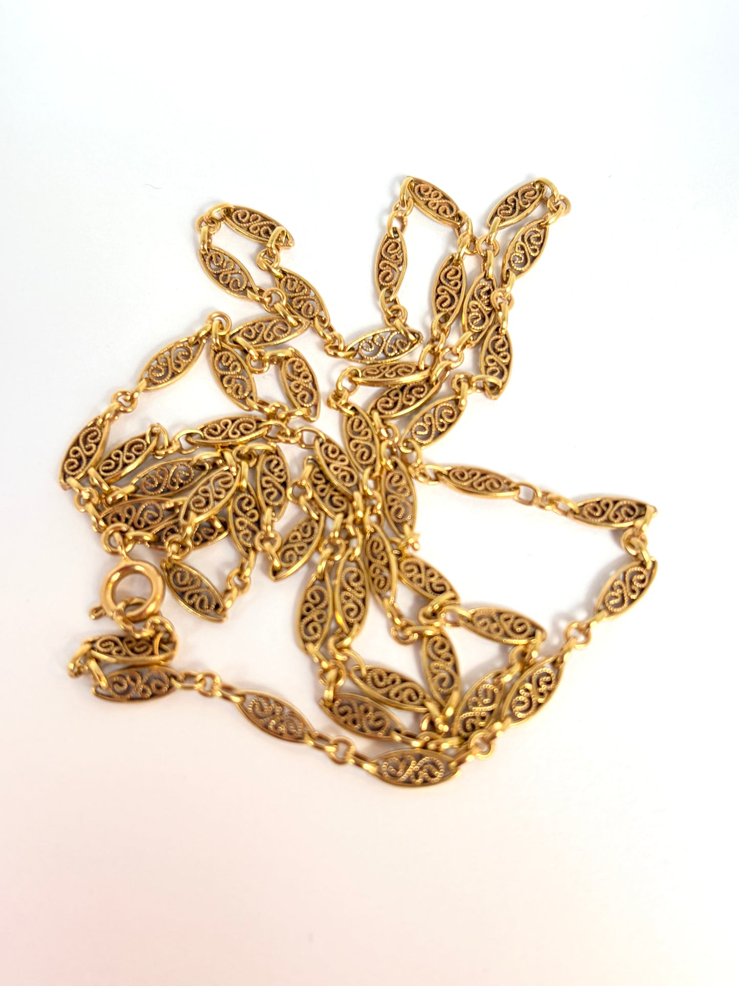 Stuning, Antique 18ct Gold, 26 inch Fancy Link Chain, 11.63g