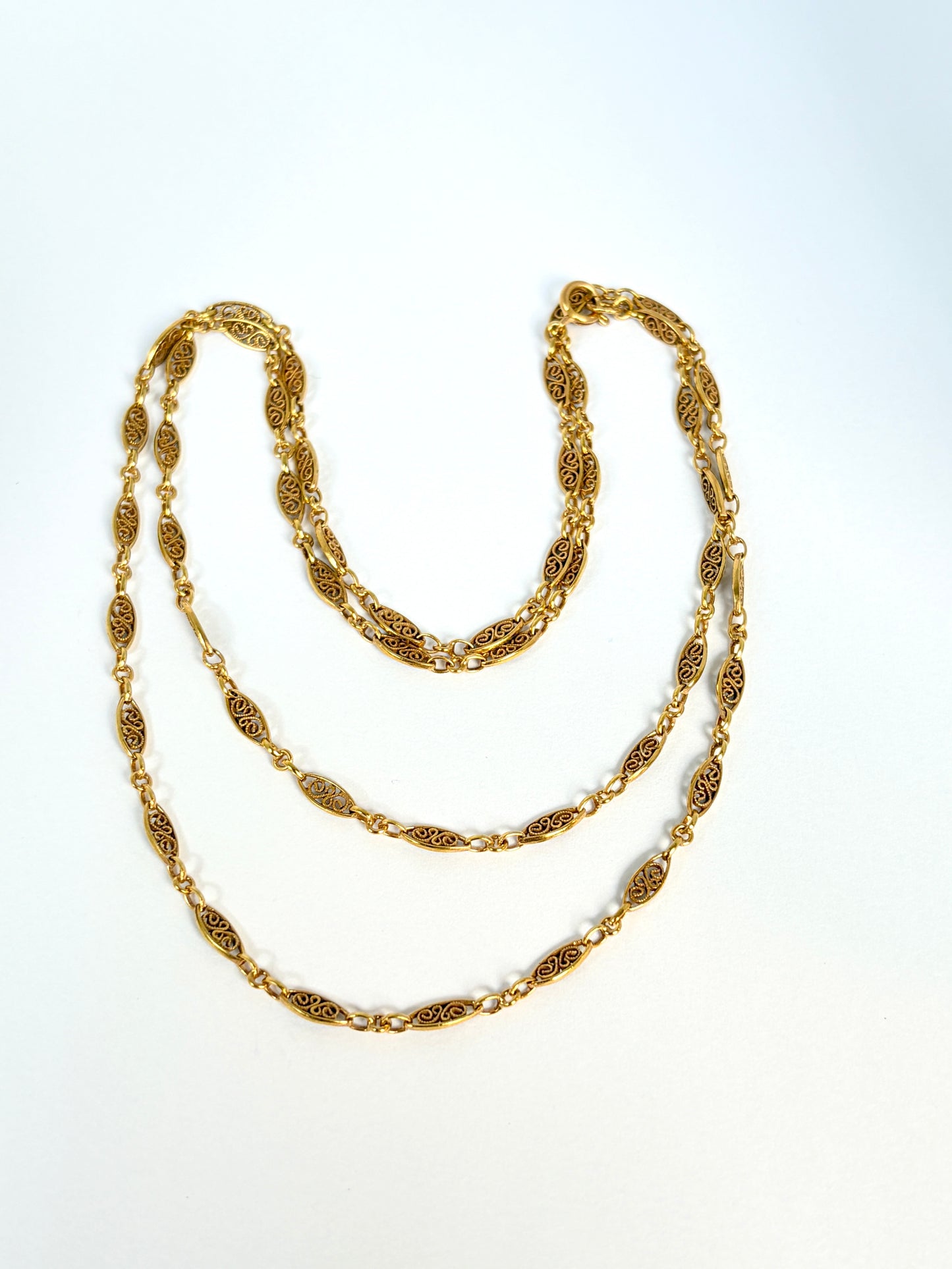 Stuning, Antique 18ct Gold, 26 inch Fancy Link Chain, 11.63g