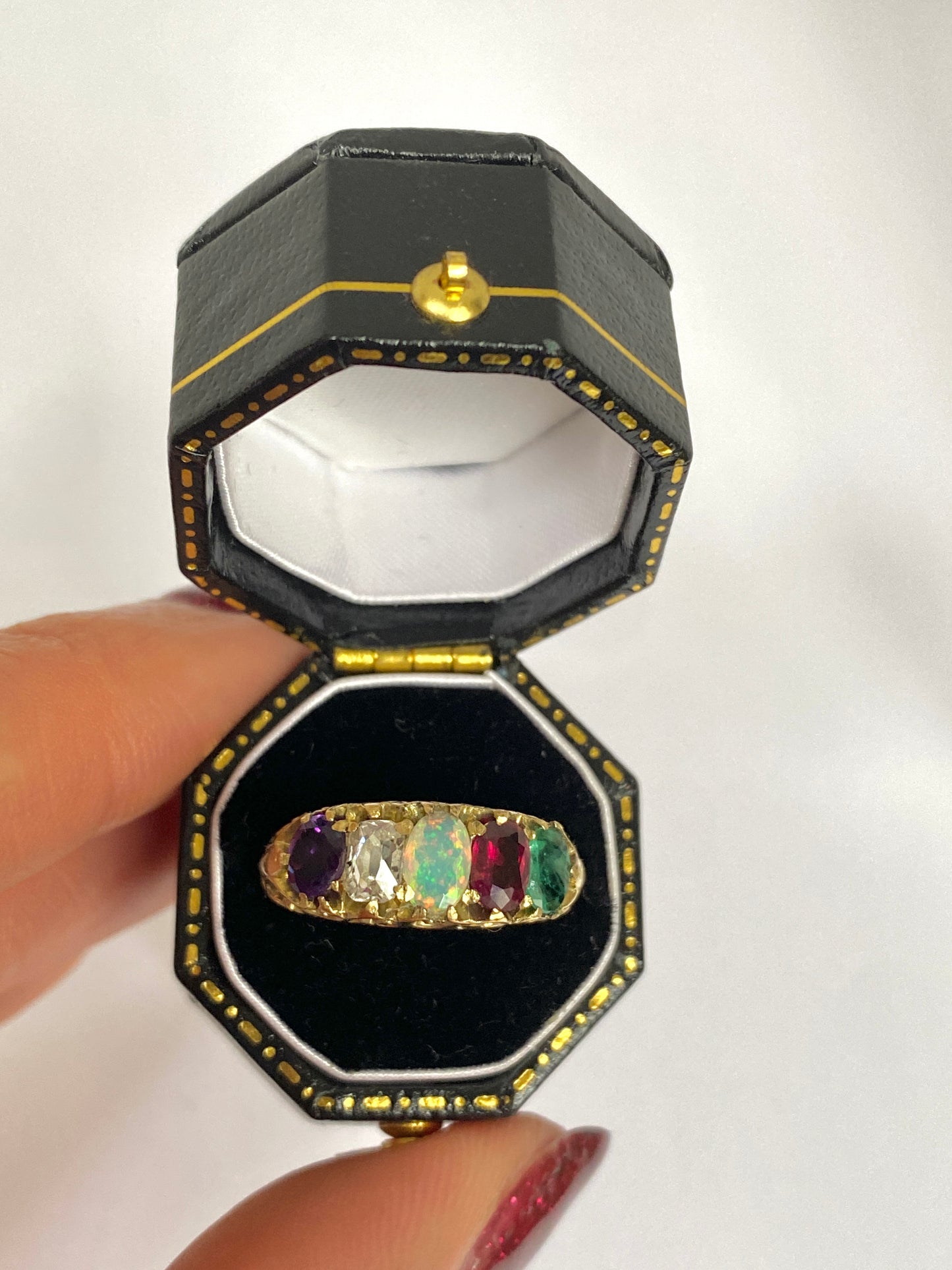 Vintage, 18ct Gold Multi Gem Acrostic, 'ADORE' ring