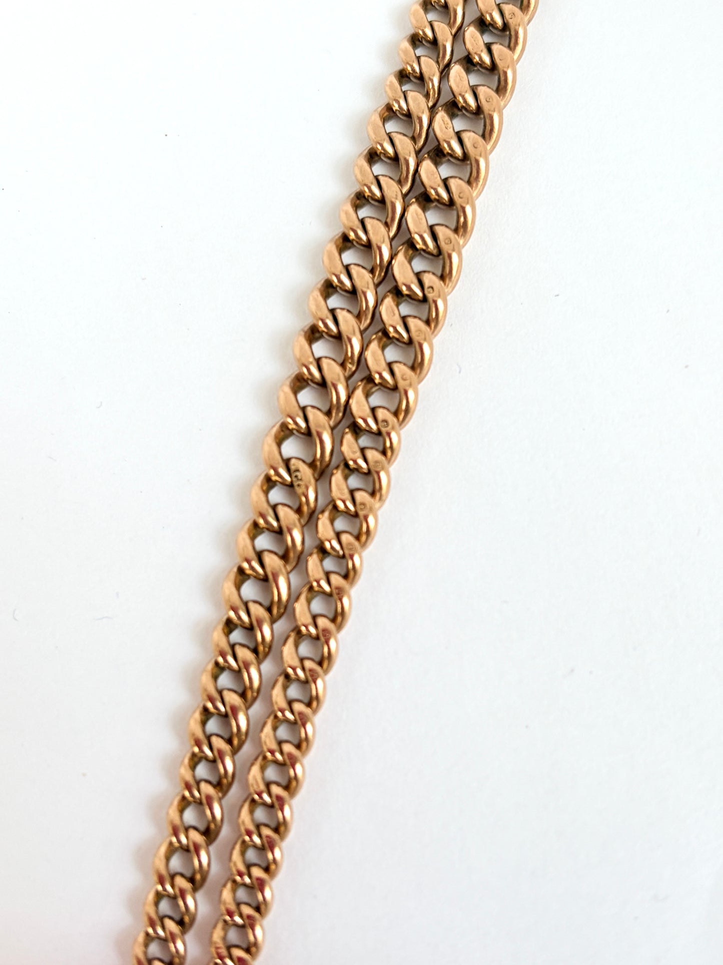 16.5 inch, Antique, Victorian 9ct Gold Albert Watch Chain (28.16g)