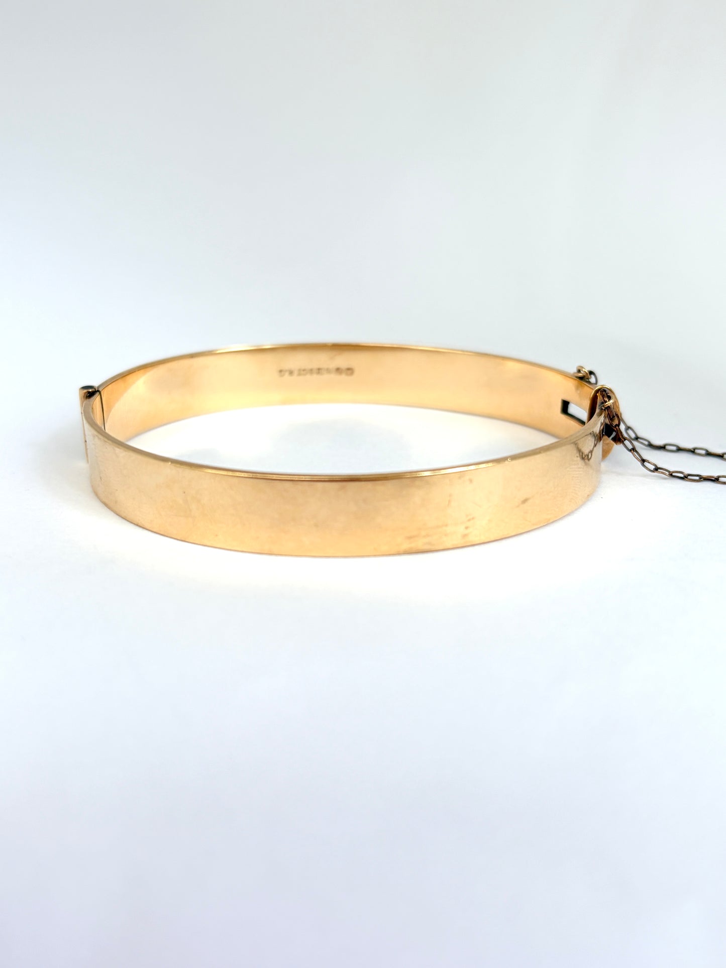 Victorian, Engraved, Rolled Gold Bangle, 17.47g