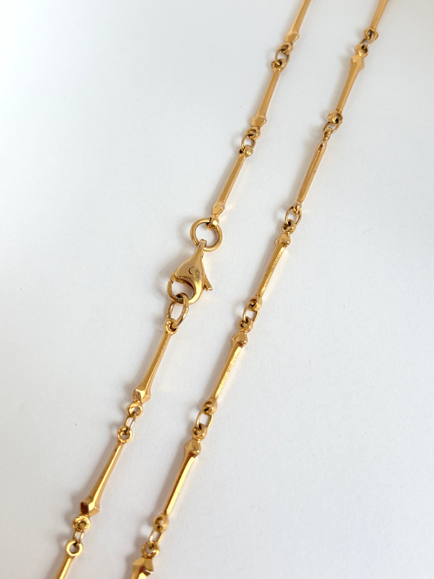 Vintage, 24 inch, 9ct Gold Pencil Fancy link Chain  (11.05g)