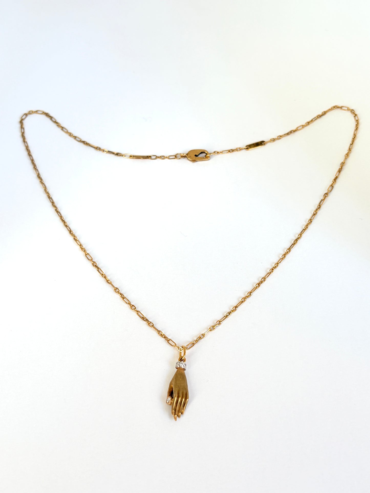 Vintage, Carrera y Carrera Hand and Diamond 'Hand' necklace