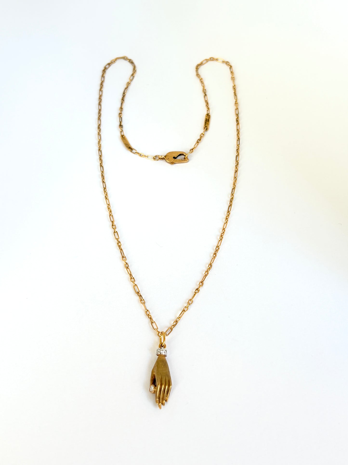Vintage, Carrera y Carrera Hand and Diamond 'Hand' necklace