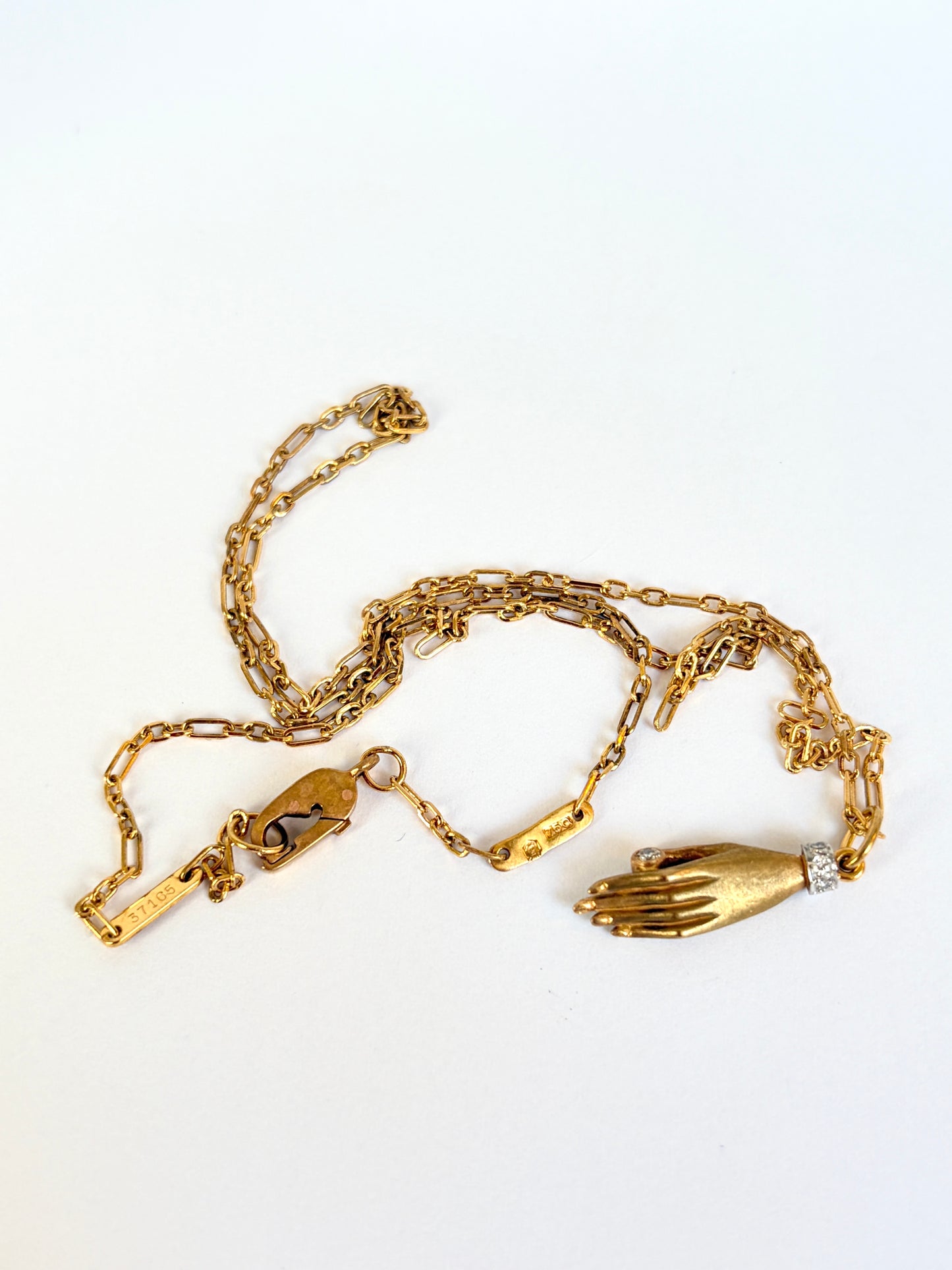 Vintage, Carrera y Carrera Hand and Diamond 'Hand' necklace