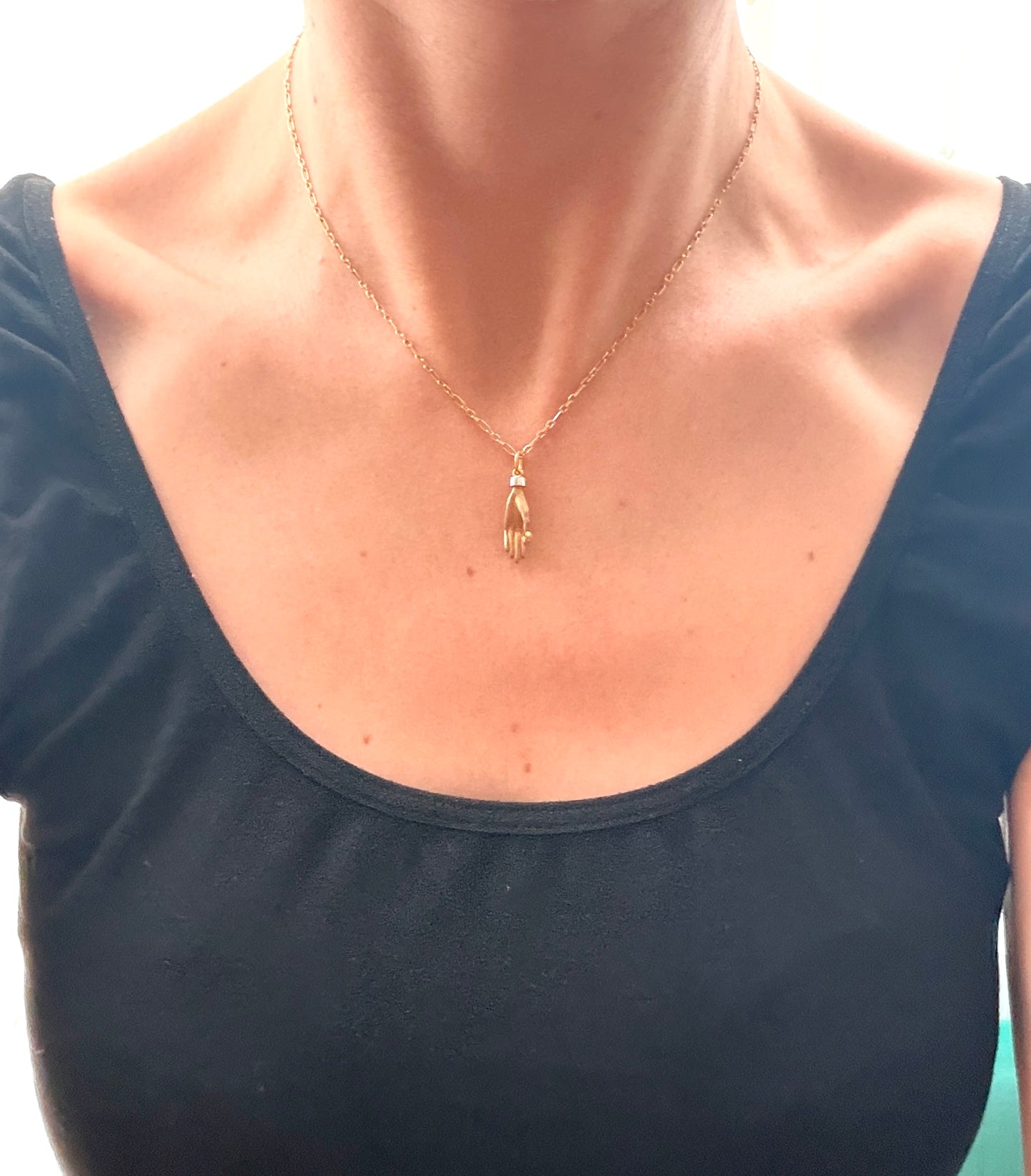 Vintage, Carrera y Carrera Hand and Diamond 'Hand' necklace