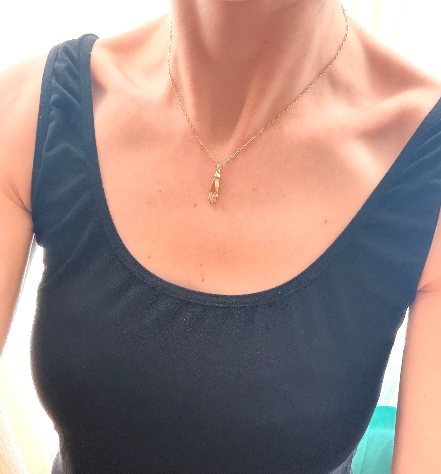 Vintage, Carrera y Carrera Hand and Diamond 'Hand' necklace