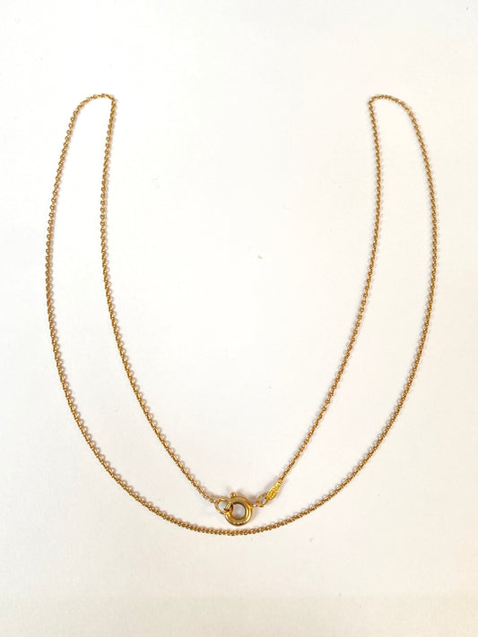 Light, Vintage, 15ct Gold, 17 inch Cable Chain