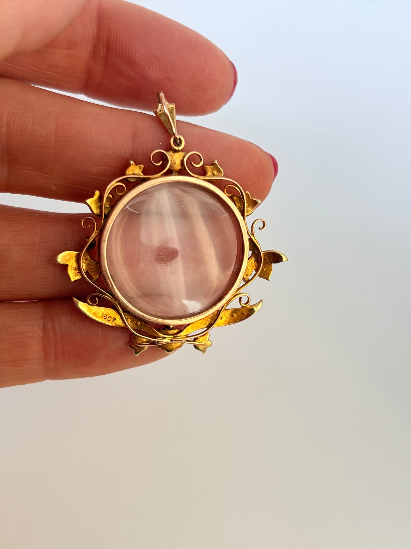 15ct Gold, Victorian, Seed Pearl Locket, 7.03g