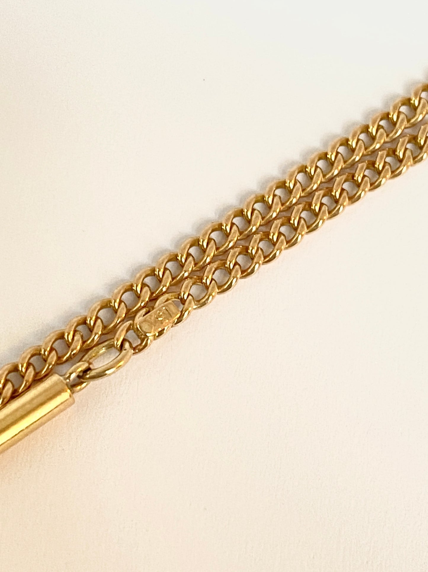 Heavy, Antique, 15ct Gold, 18 inch curb chain (9.04g)