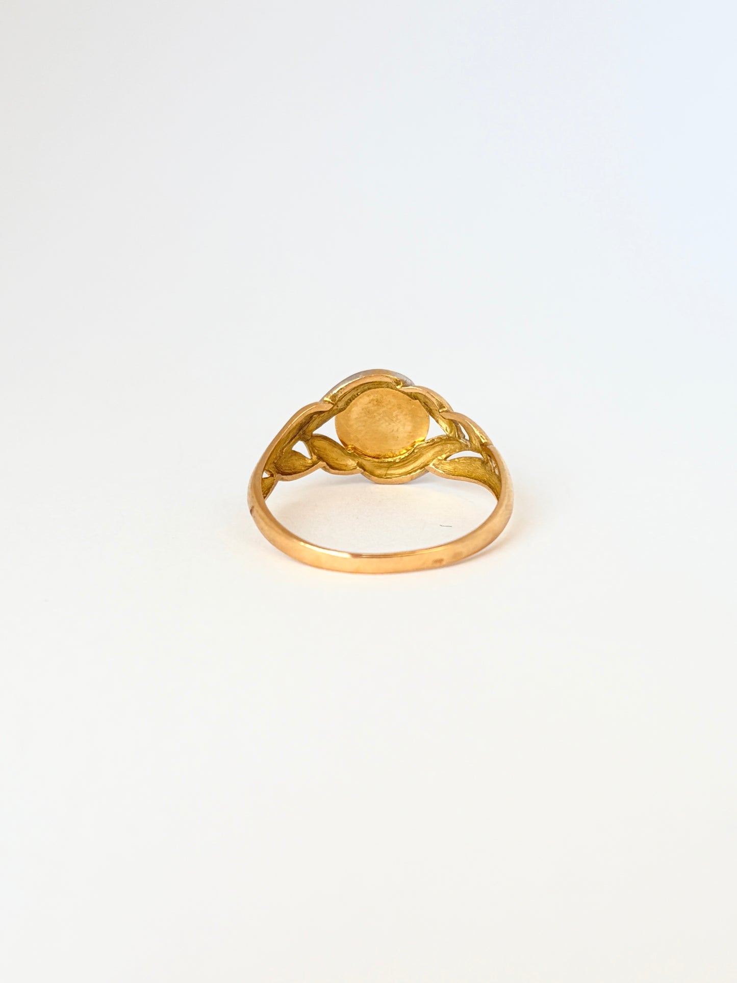 Romantic, 18ct Gold, Diamond and Ruby French Augis Love Ring, 'Qu'hier - Que demain' (Copy)