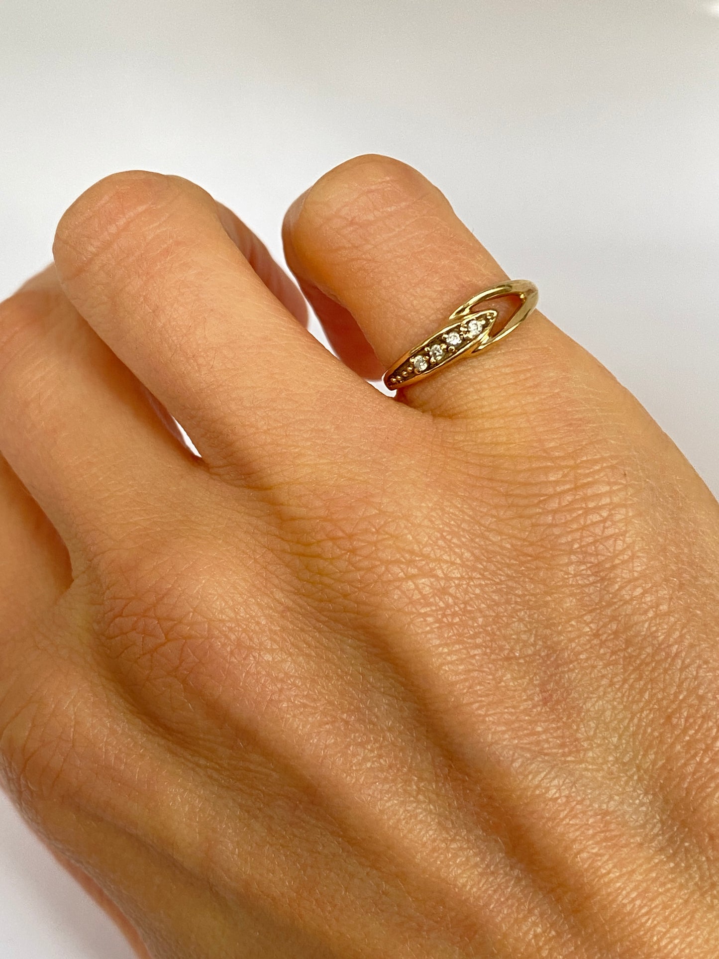 Unique, Vintage, 14ct Gold Diamond Ring