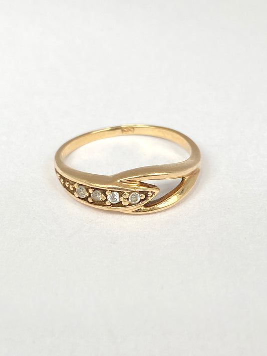 Unique, Vintage, 14ct Gold Diamond Ring