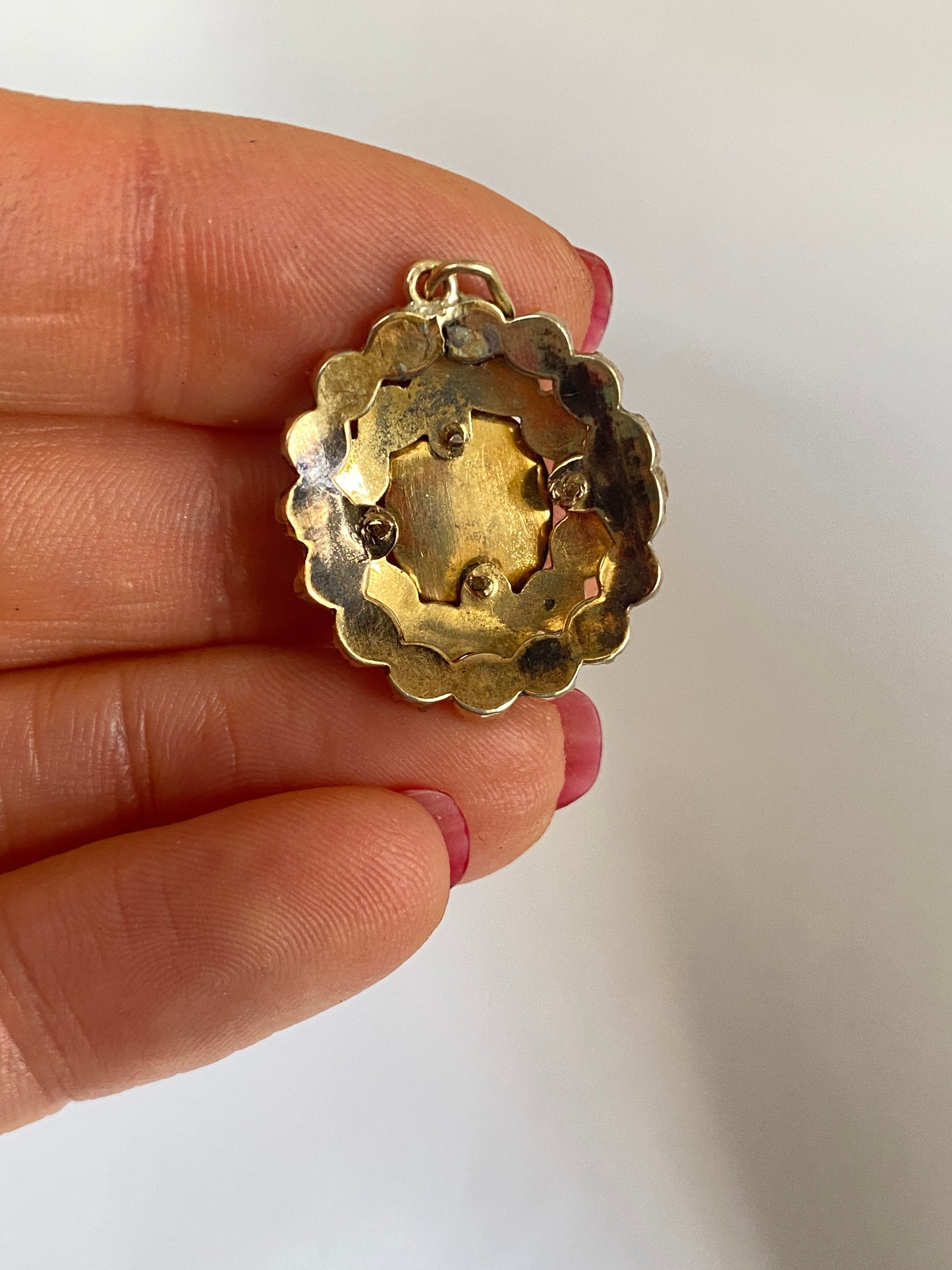 Superb, Antique, 9ct Gold, Garnet Cluster Pendant