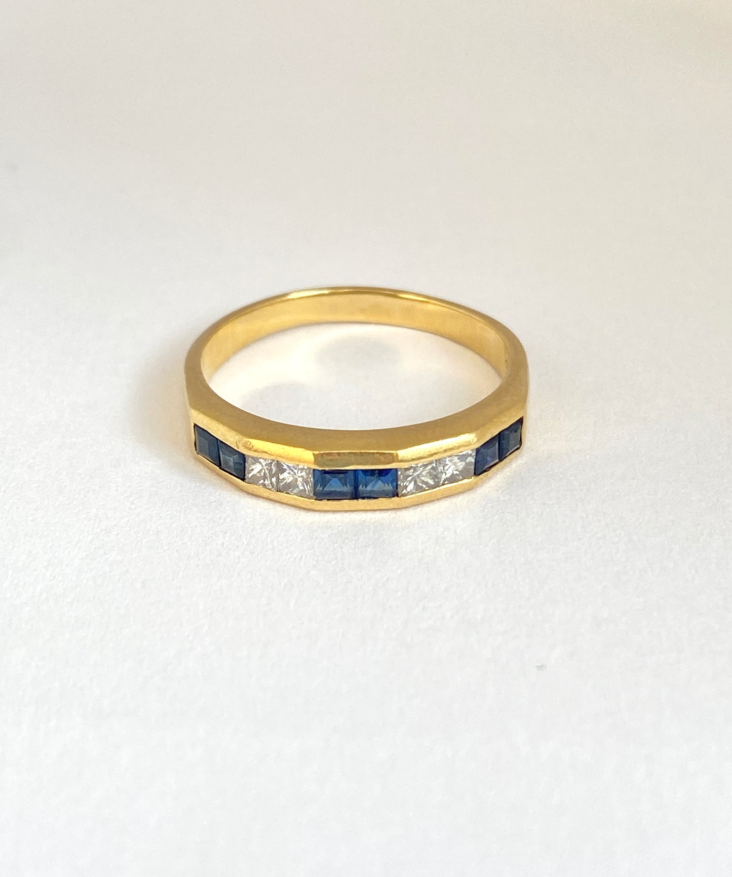 VIntage, Art Deco, 18ct Gold, Sapphire and Diamond Stacking Ring