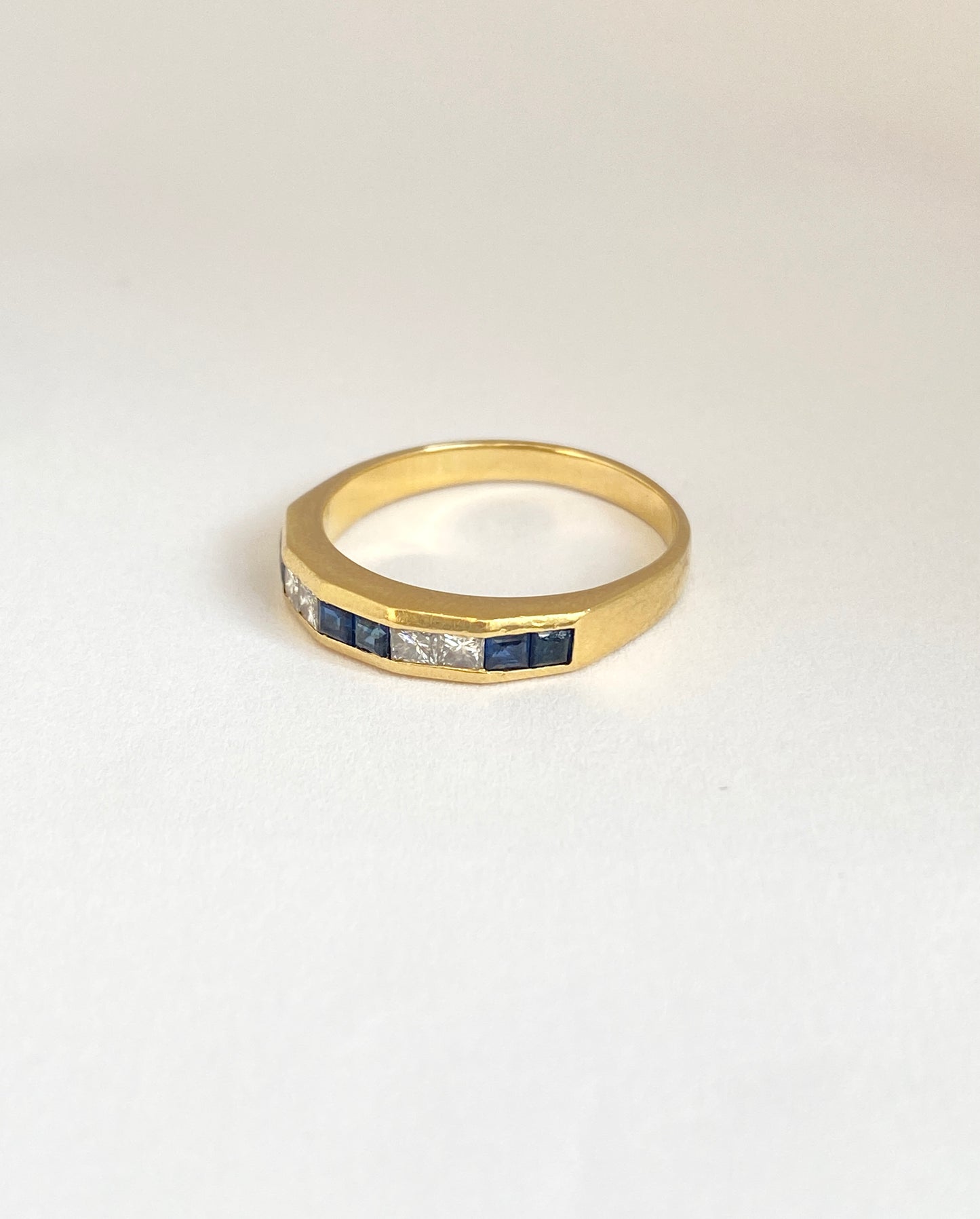 VIntage, Art Deco, 18ct Gold, Sapphire and Diamond Stacking Ring