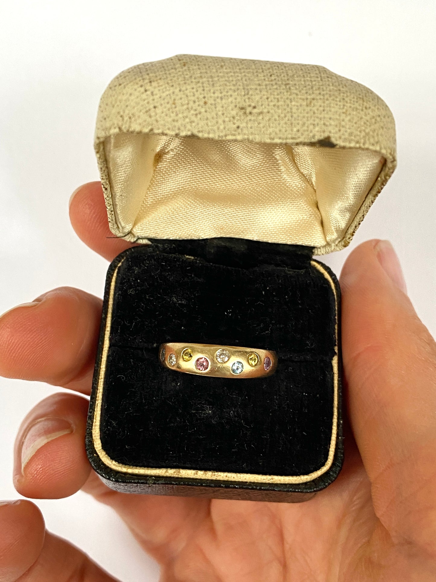 Vintage, 9ct Gold Multi-Gem Dome Ring