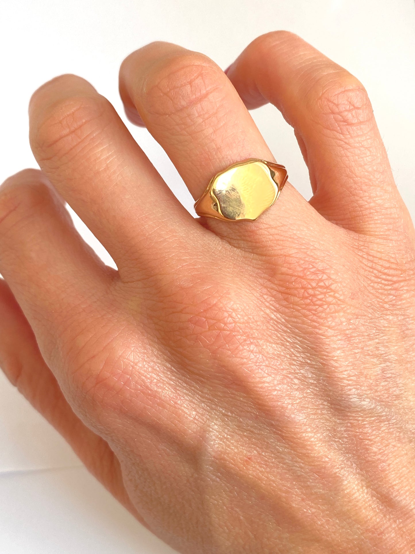 Antique, 18ct Rose Gold Shield/Heart Signet Ring (5.18g) Hallmarked, Chester 1902