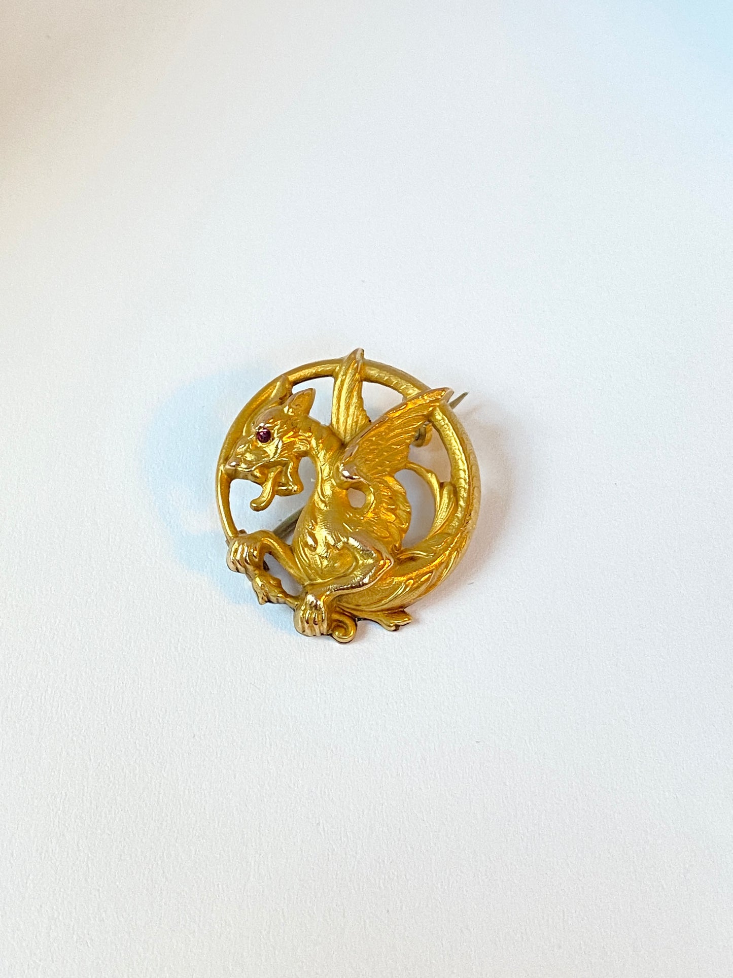 French, 18ct Gold, FIX, Dragon Brooch