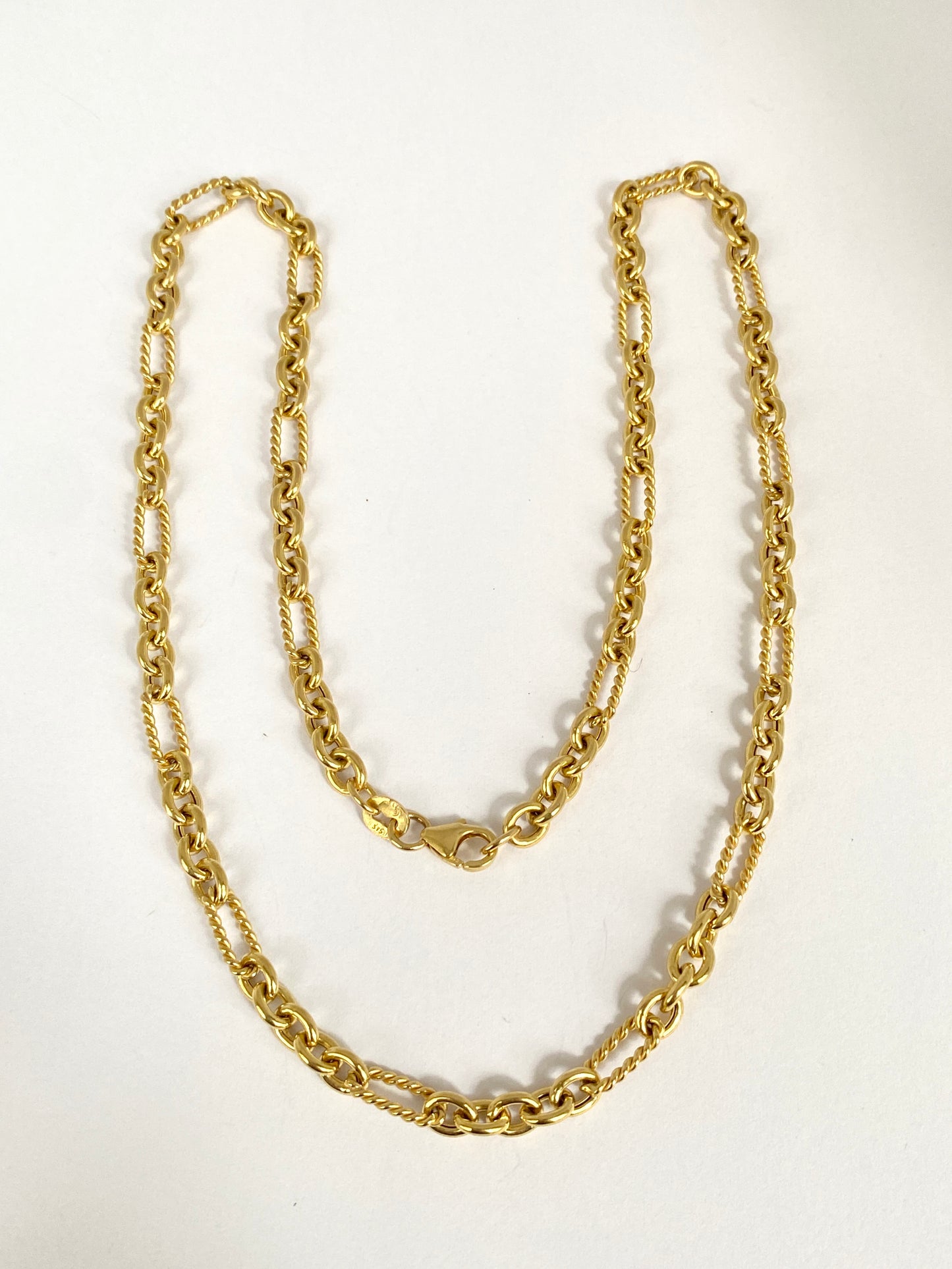 Vintage 9ct Gold Fancy Link Chain, 18 inches (9.84g)