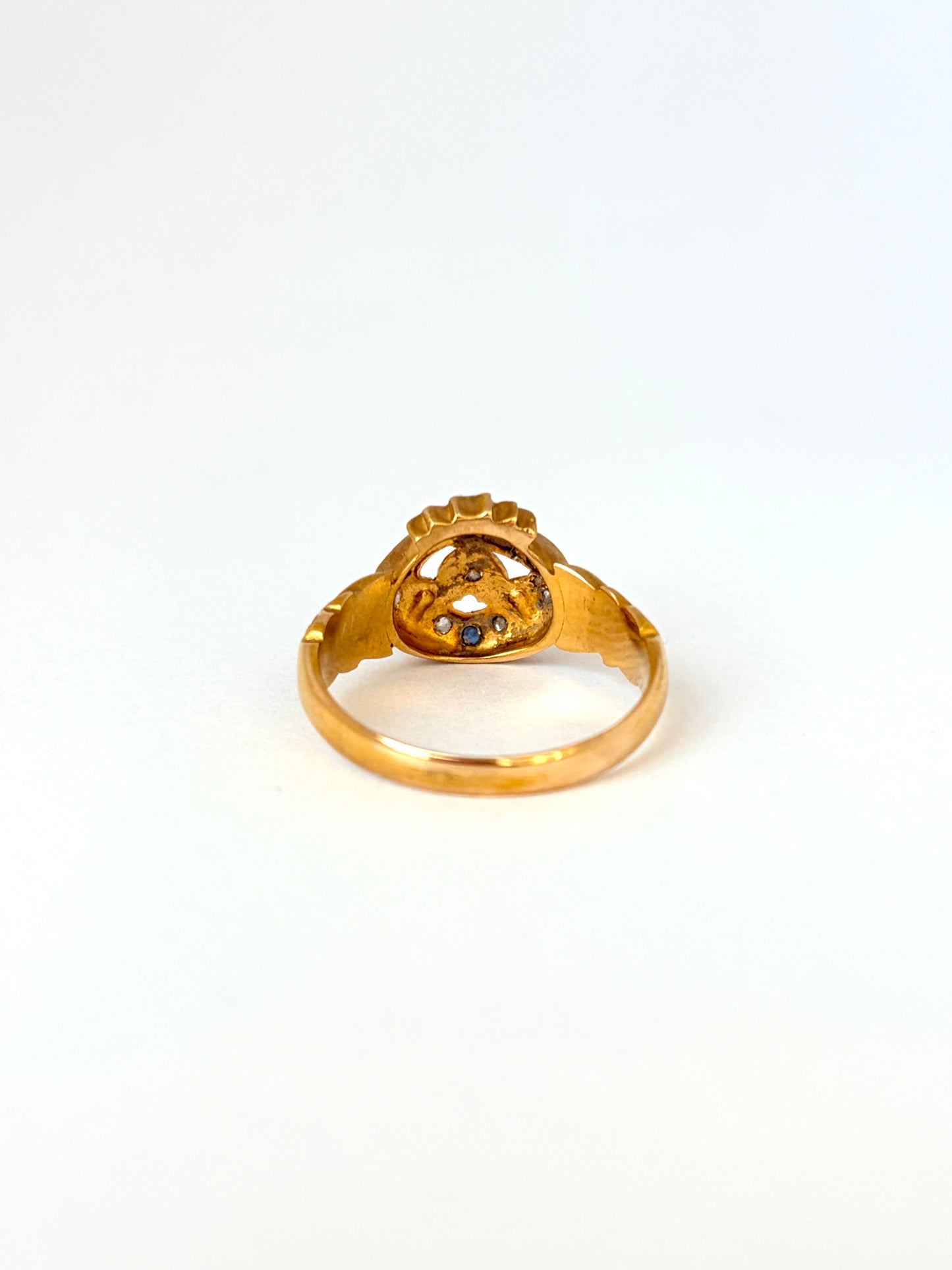 Antique, 18ct Gold Diamond, Ruby, Sapphire Ring, Hallmarked, 18ct Gold Birmingham 1903