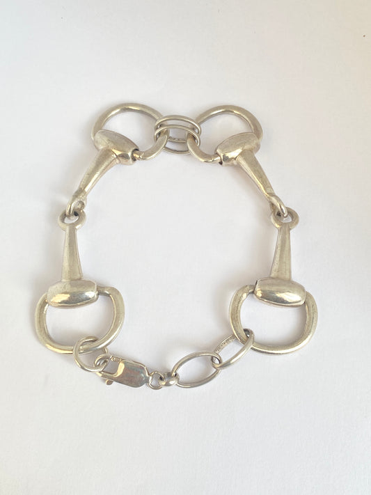 Vintage, Sterling Silver Snaffle Bracelet