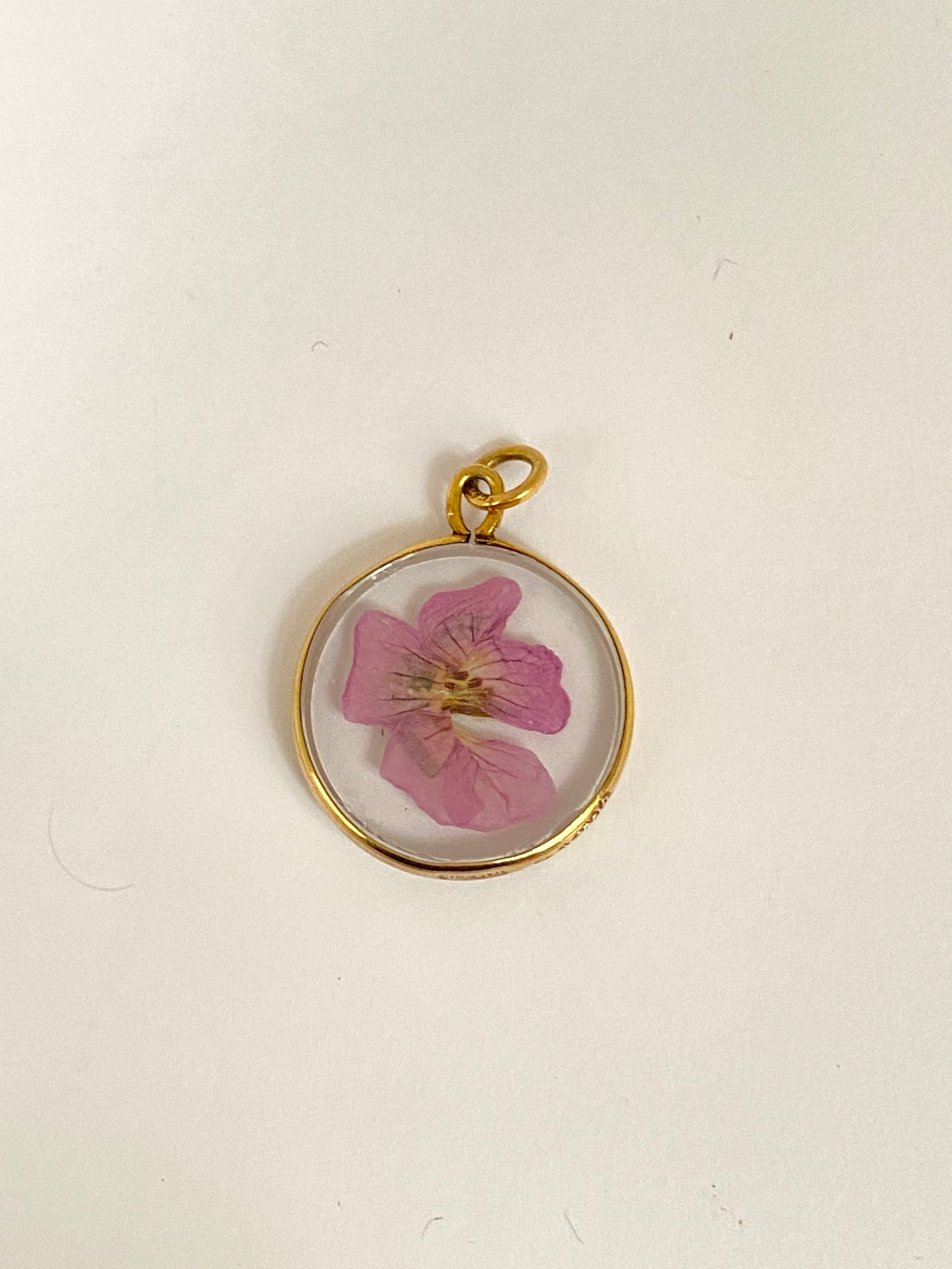 Victorian, Antique, 9ct Gold Shaker/Photo Locket with Pansy, Hallmarked for 9ct Gold, Chester, 1899