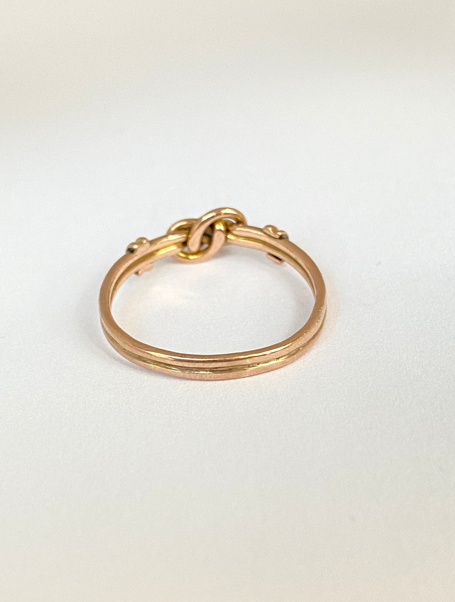 Antique, 9ct Gold Lovers Knot Ring, Hallmarked 9ct Gold, Birmingham 1897
