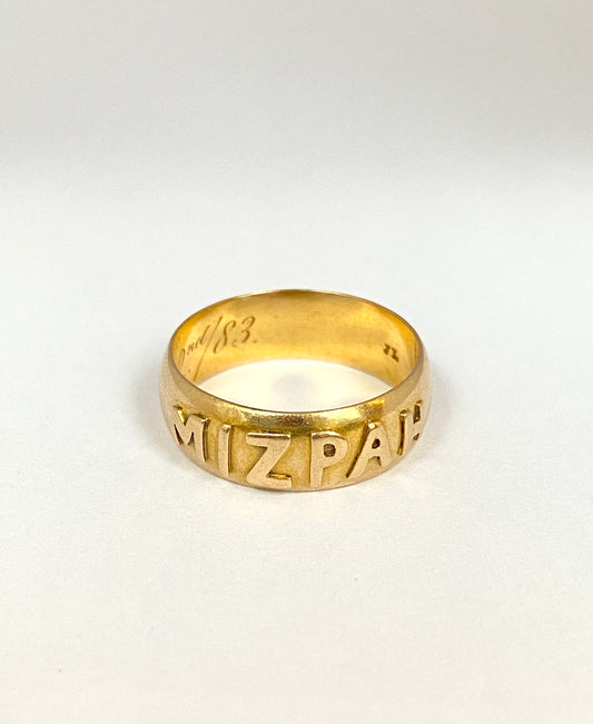 Antique, 18ct Yellow Gold Mizpah Ring, Hallmarked Birmingham, 18ct Gold