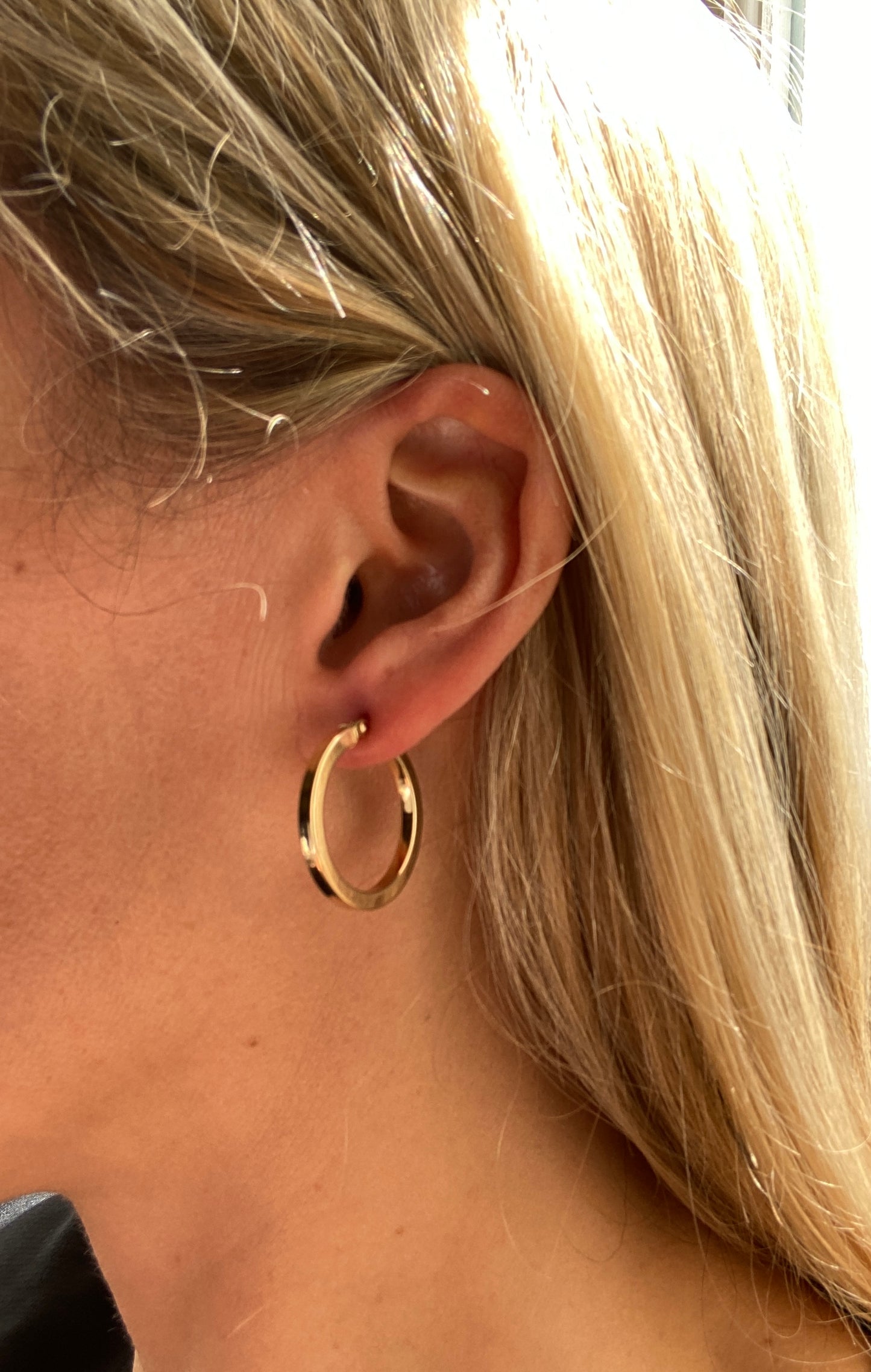 Vintage, 9ct Gold Hoop Earrings (24mm and 2.14g)