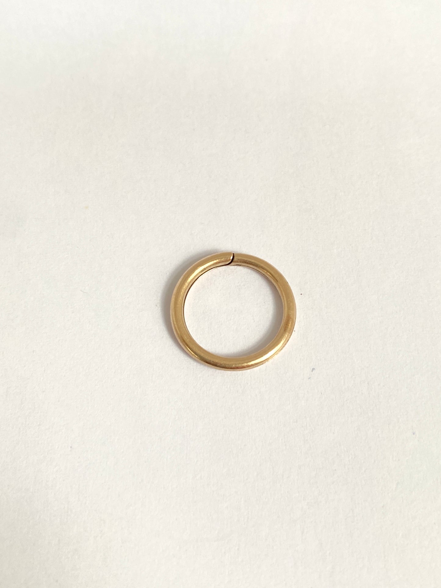 Antique, Solid, 9ct Gold, Plain Split Ring