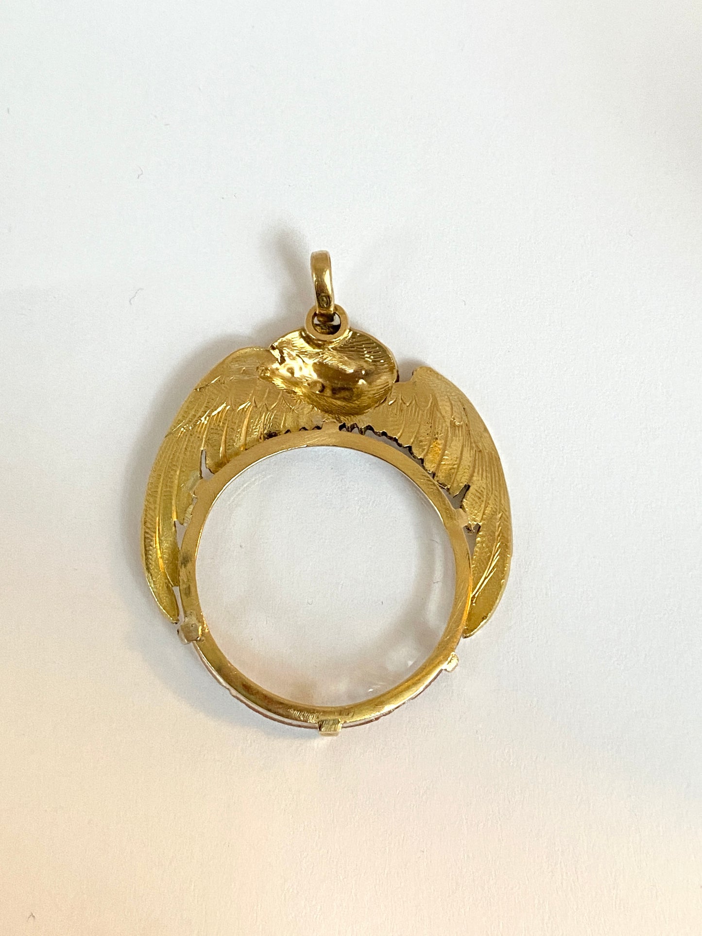 Unique Vintage, Solid, 18ct Gold, Eagle Locket/Pendant
