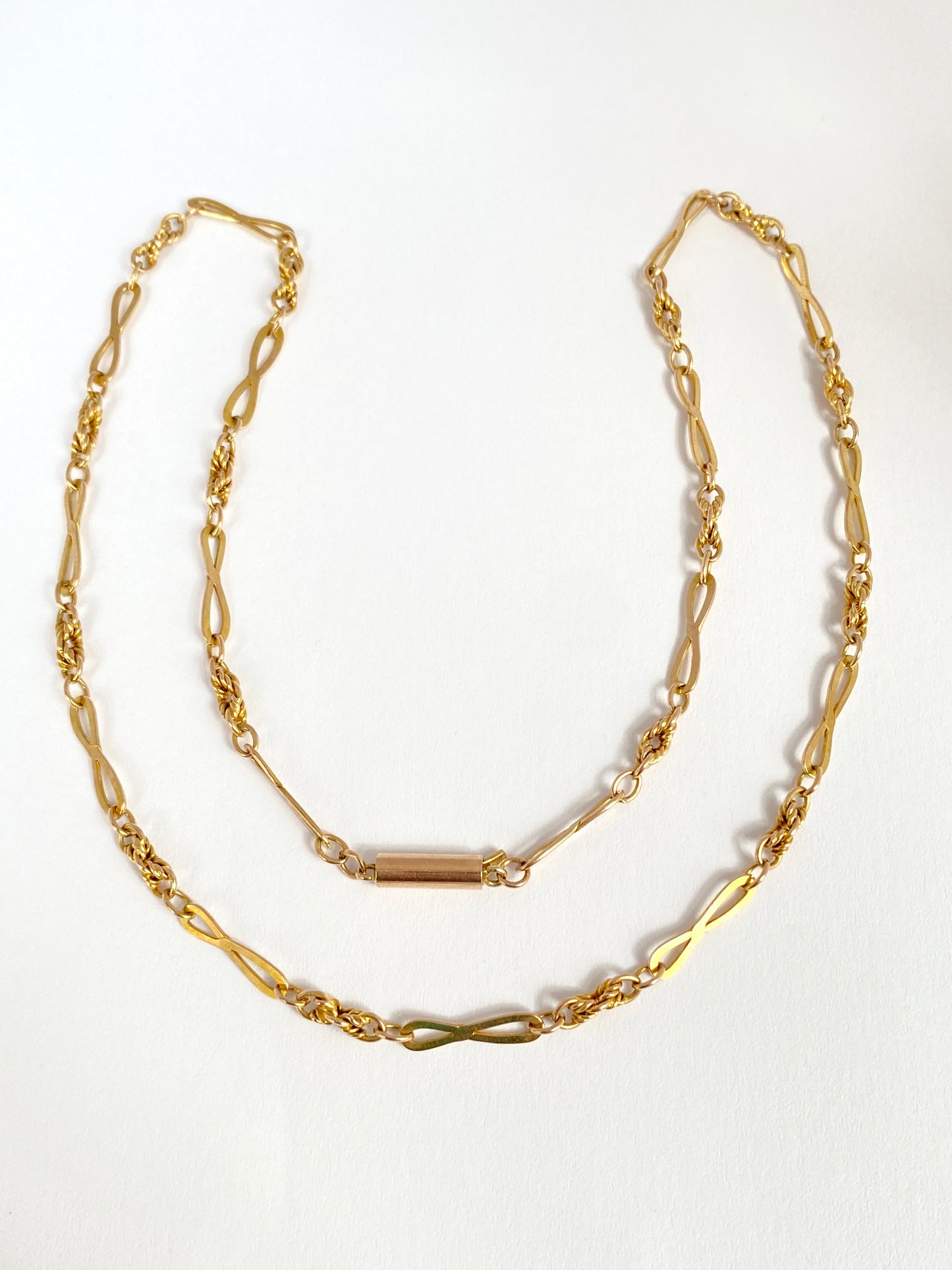 Vintage 9ct Gold Fancy Link Chain, 15 inches (4.48g)
